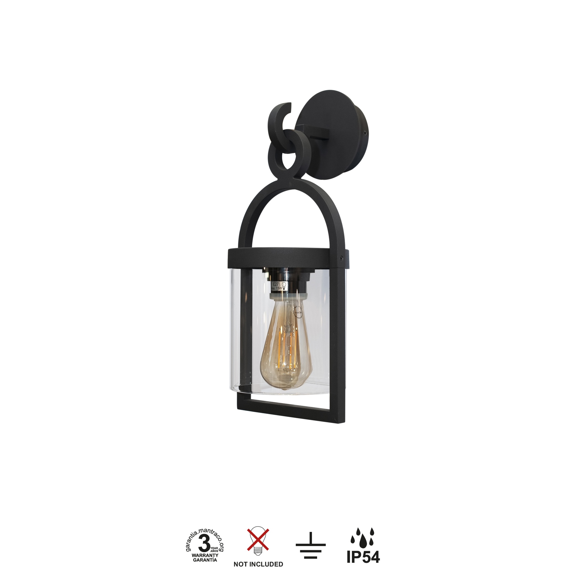 Maya · Luminarias de pared · Gris Oscuro