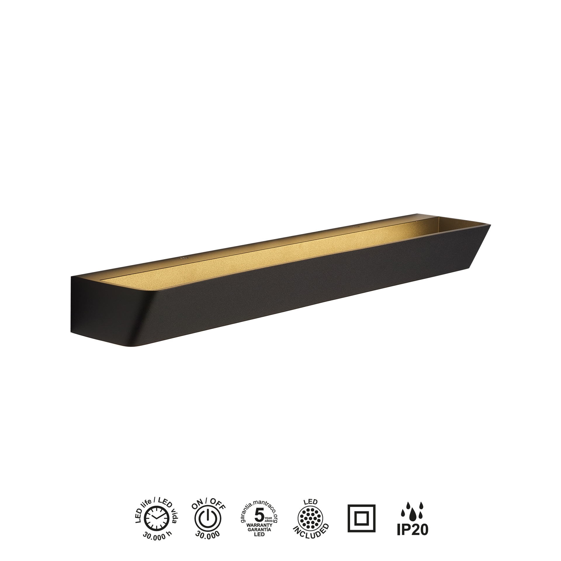 ALTEA * LED WALL LAMP BLACK 40W - 3000K