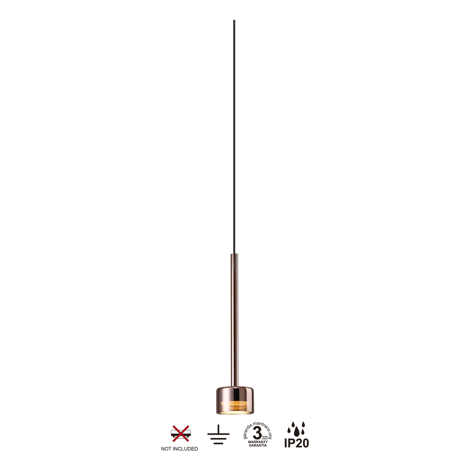 TONIC * COLGANTE 1L - GX53 - COBRE (SIN BASE)