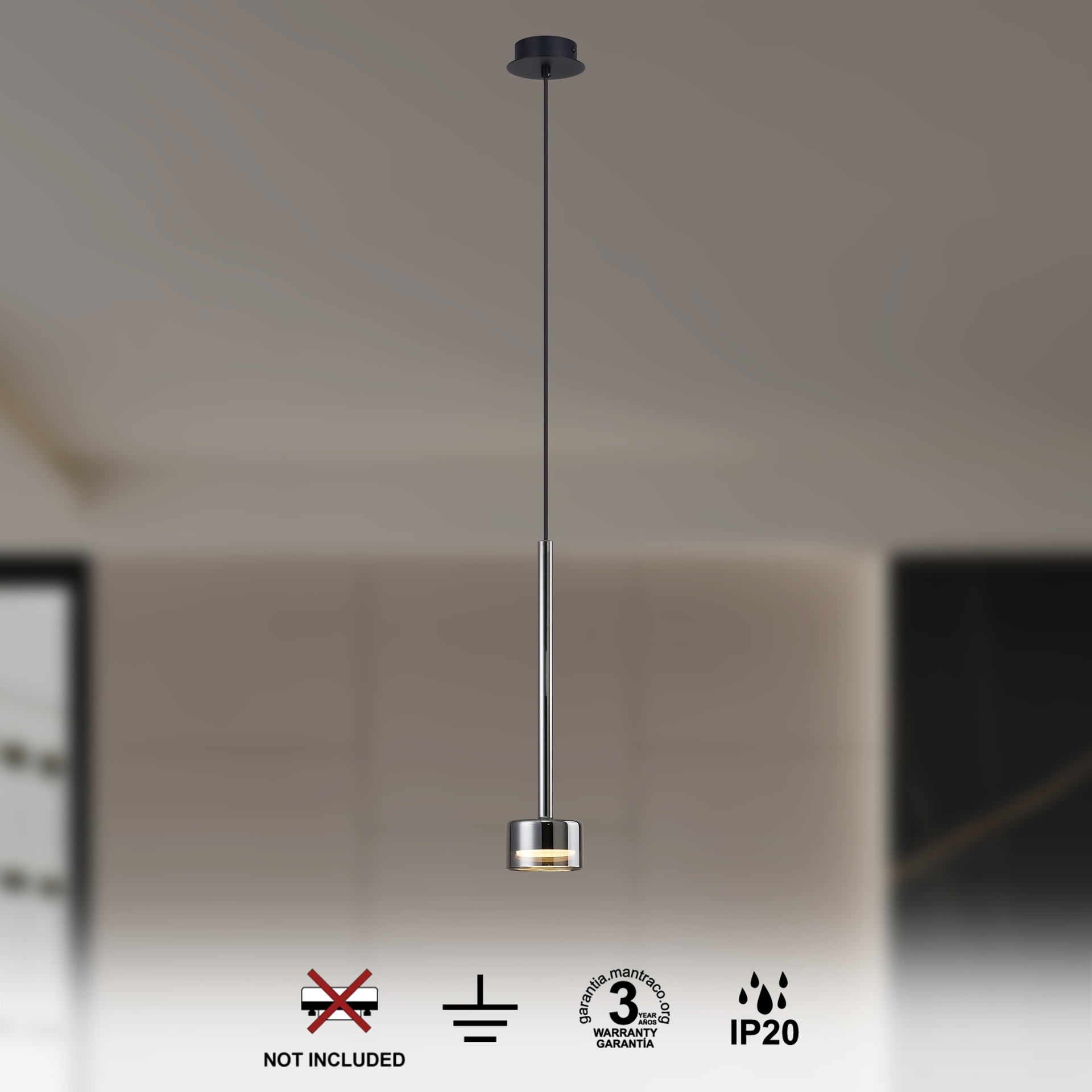 TONIC * PENDANT 1L - GX53 - CHROME