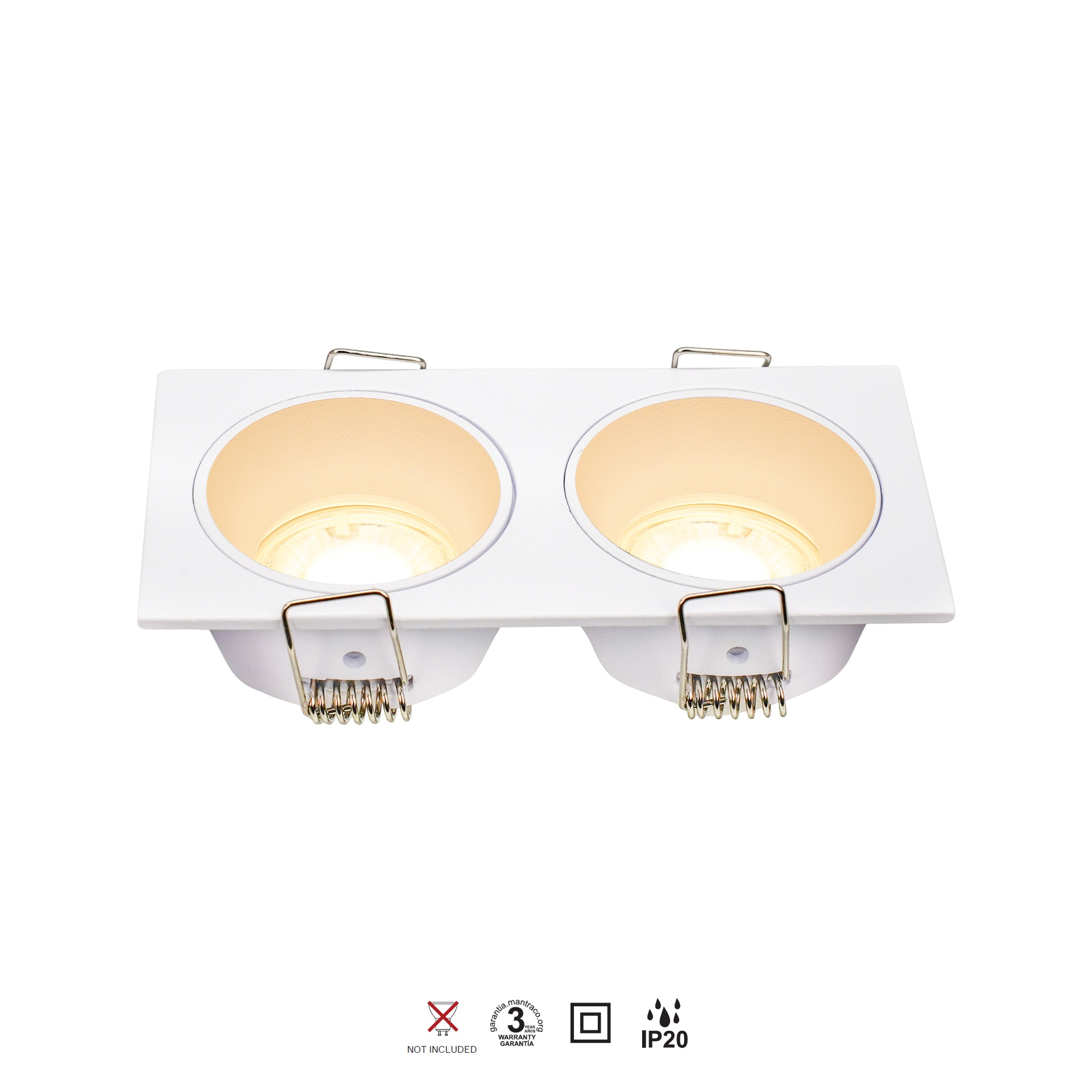 ANTILLA * SPOT RECESSED Mini GU10 2L WHITE