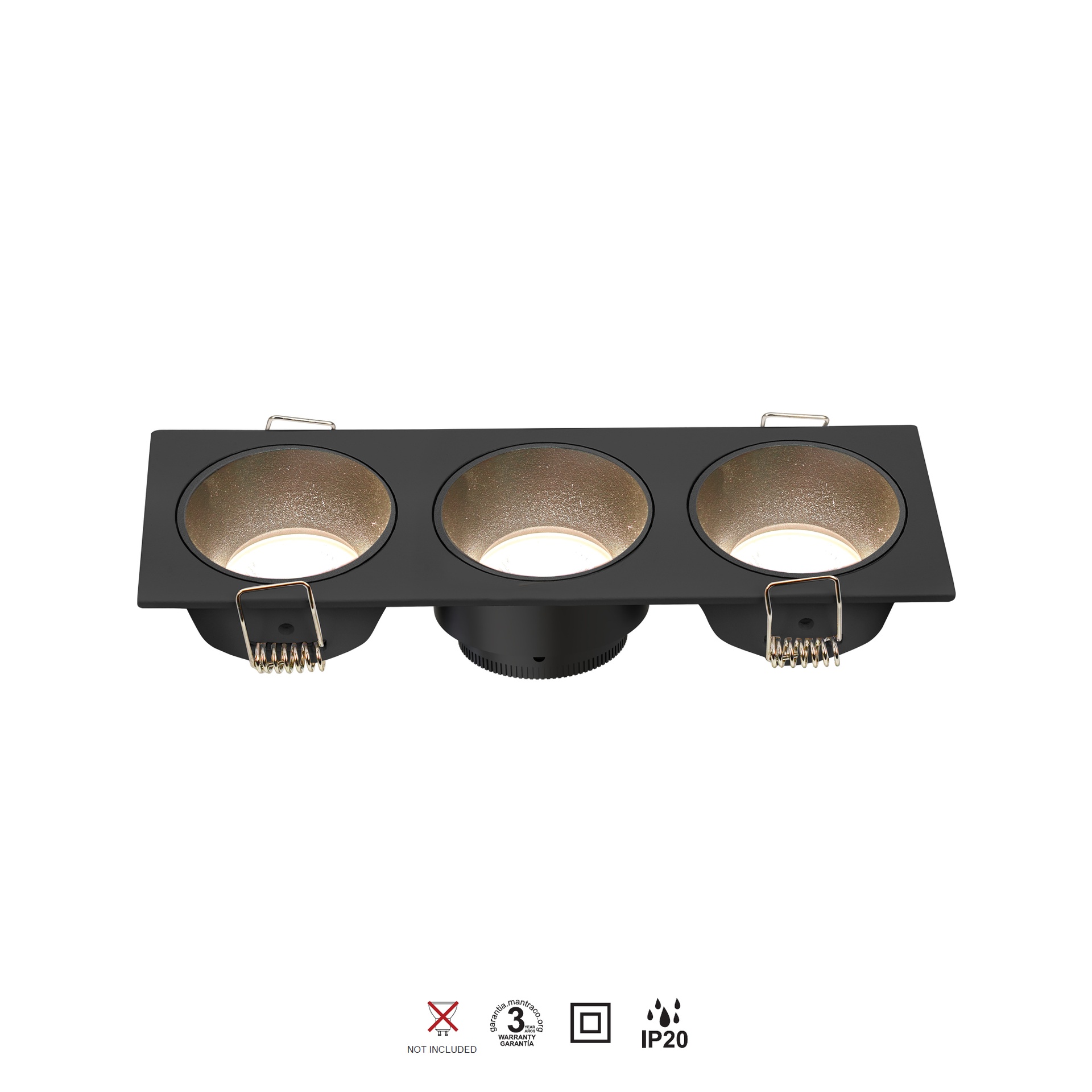 ANTILLA * SPOT RECESSED Mini GU10 3L BLACK