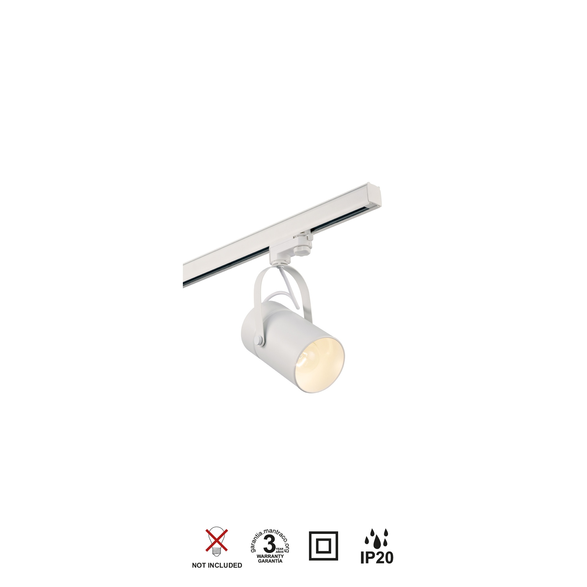 ARUBA * FOCO 1L RAIL * E27 Blanco