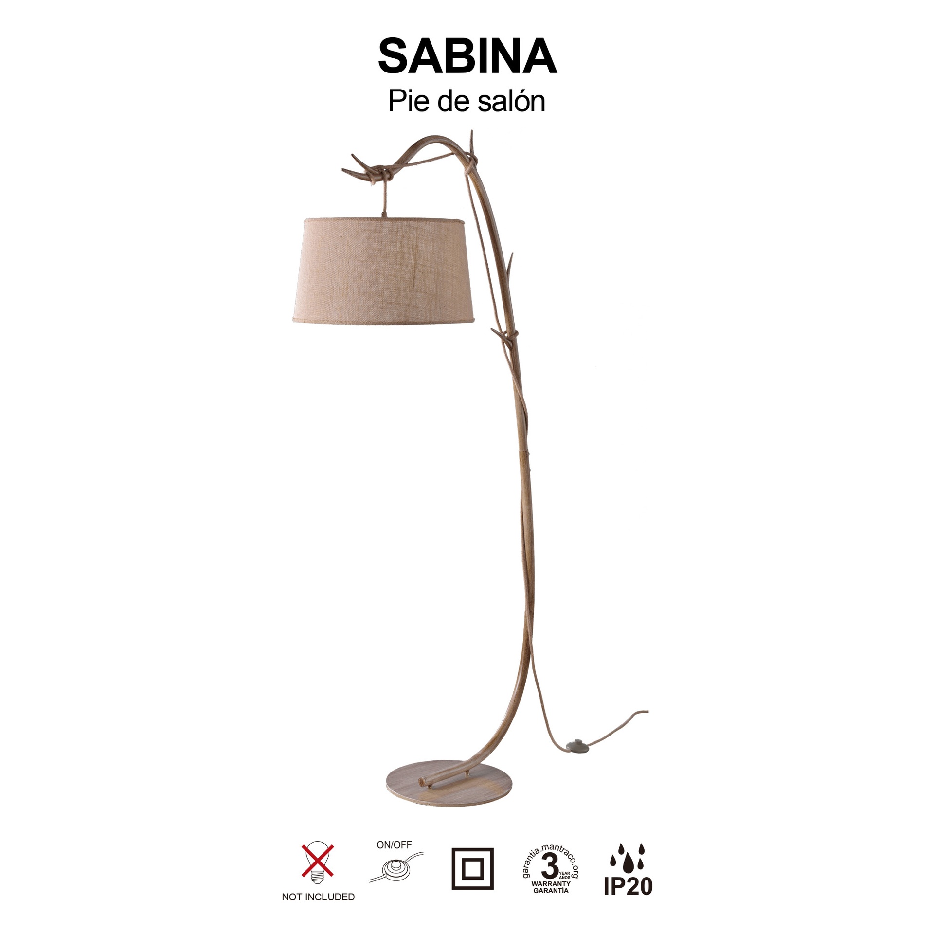 Sabina · Lampadaires · Effet bois