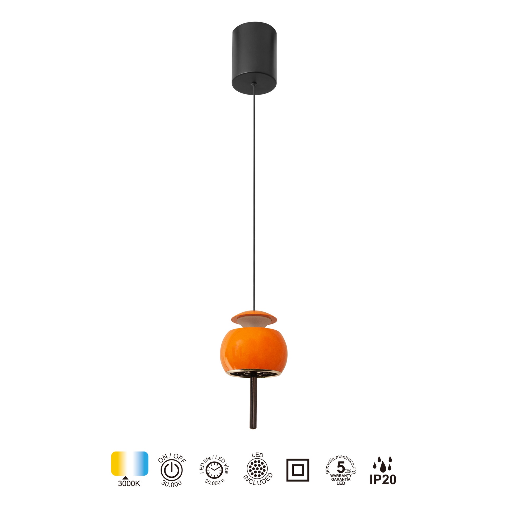 Roller · Luminaires de plafond · Orange
