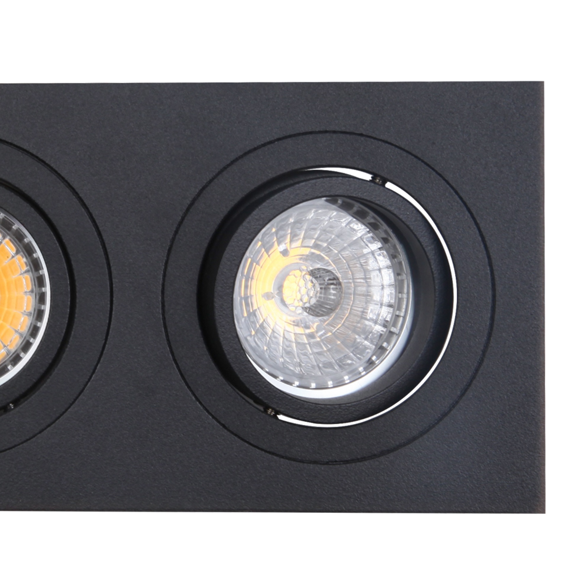 BASICO GU10 * SPOT INCASSO DOPPIO GU10 NERO