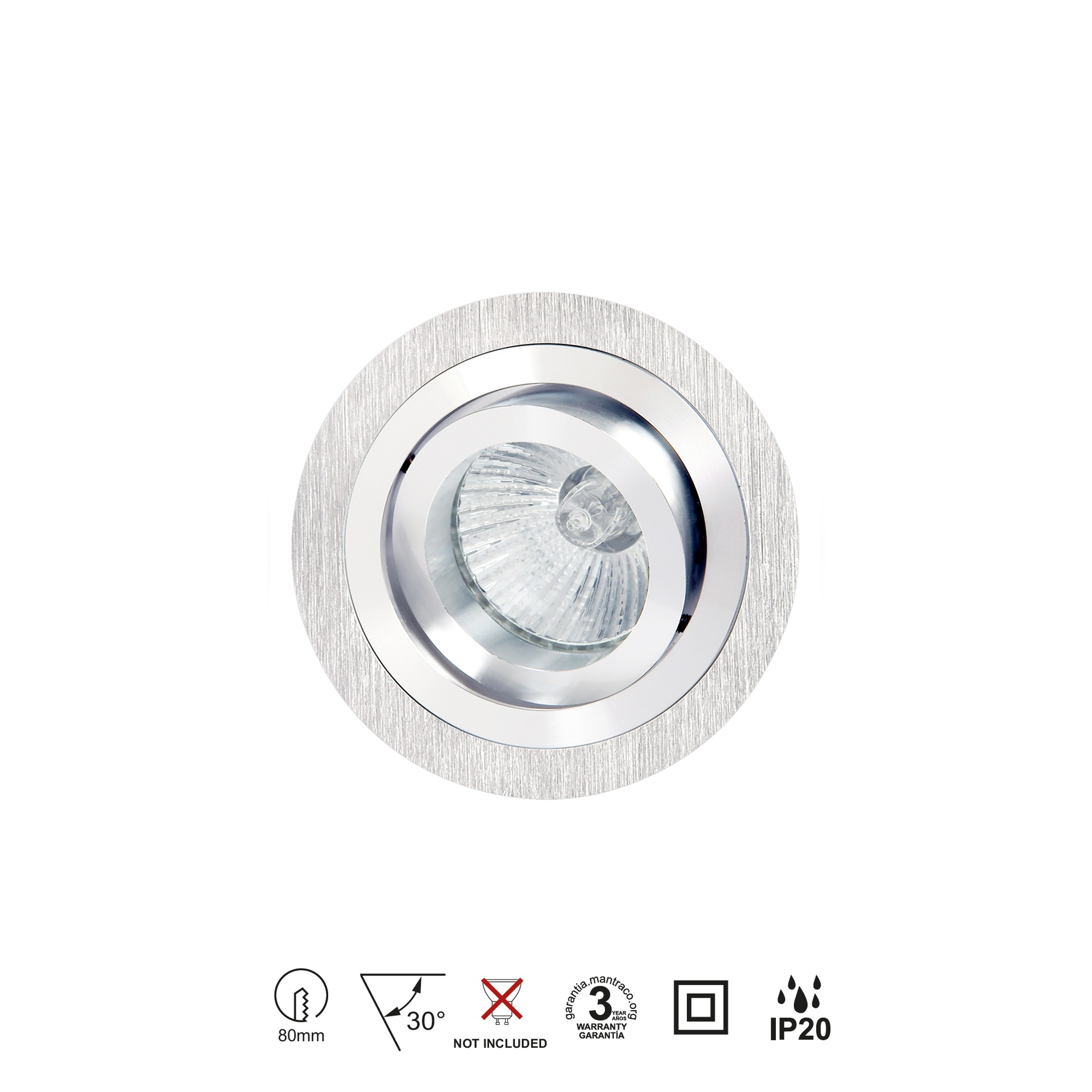 BASICO GU10 * RECESSED (ROUND)  SATIN NICKEL