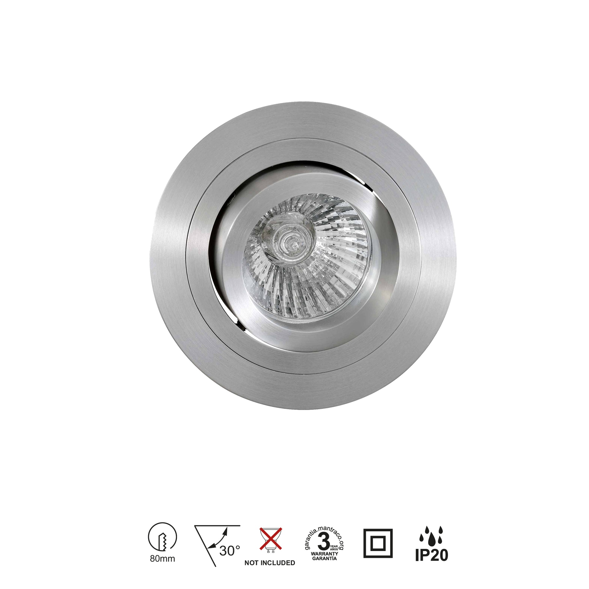 Basico GU10 · Empotrables · Aluminio