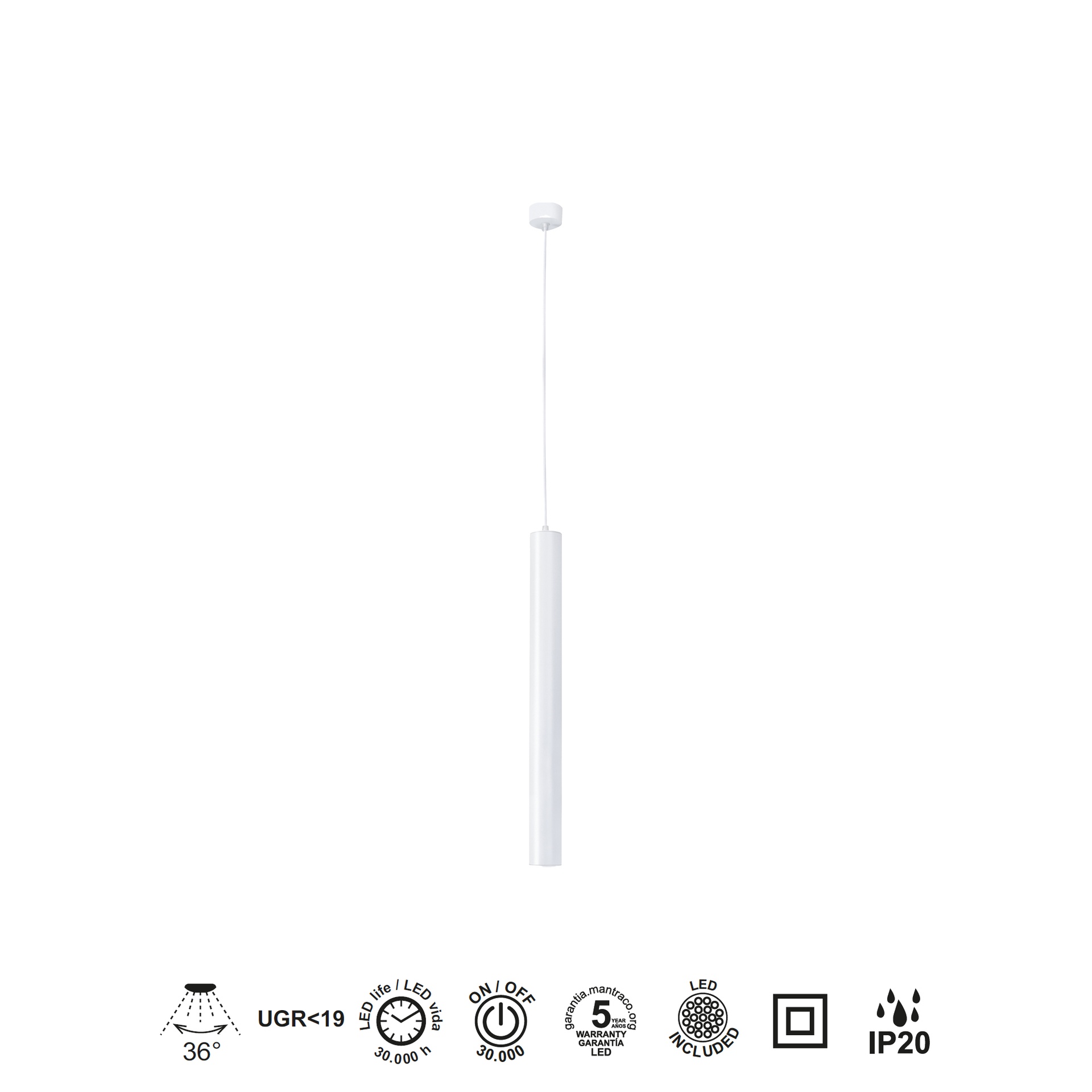 BOLONIA * LED PENDANT WHITE 10W  CCT