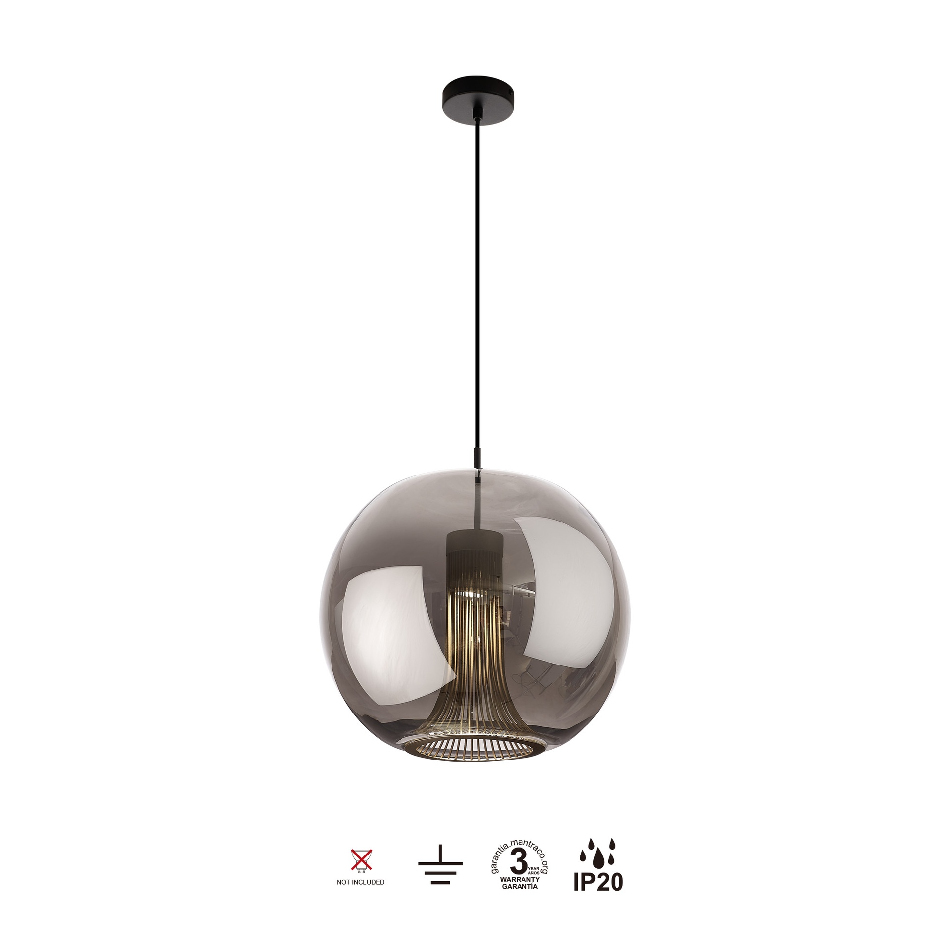 Kriss · Luminarias de techo · Negro / Cromo