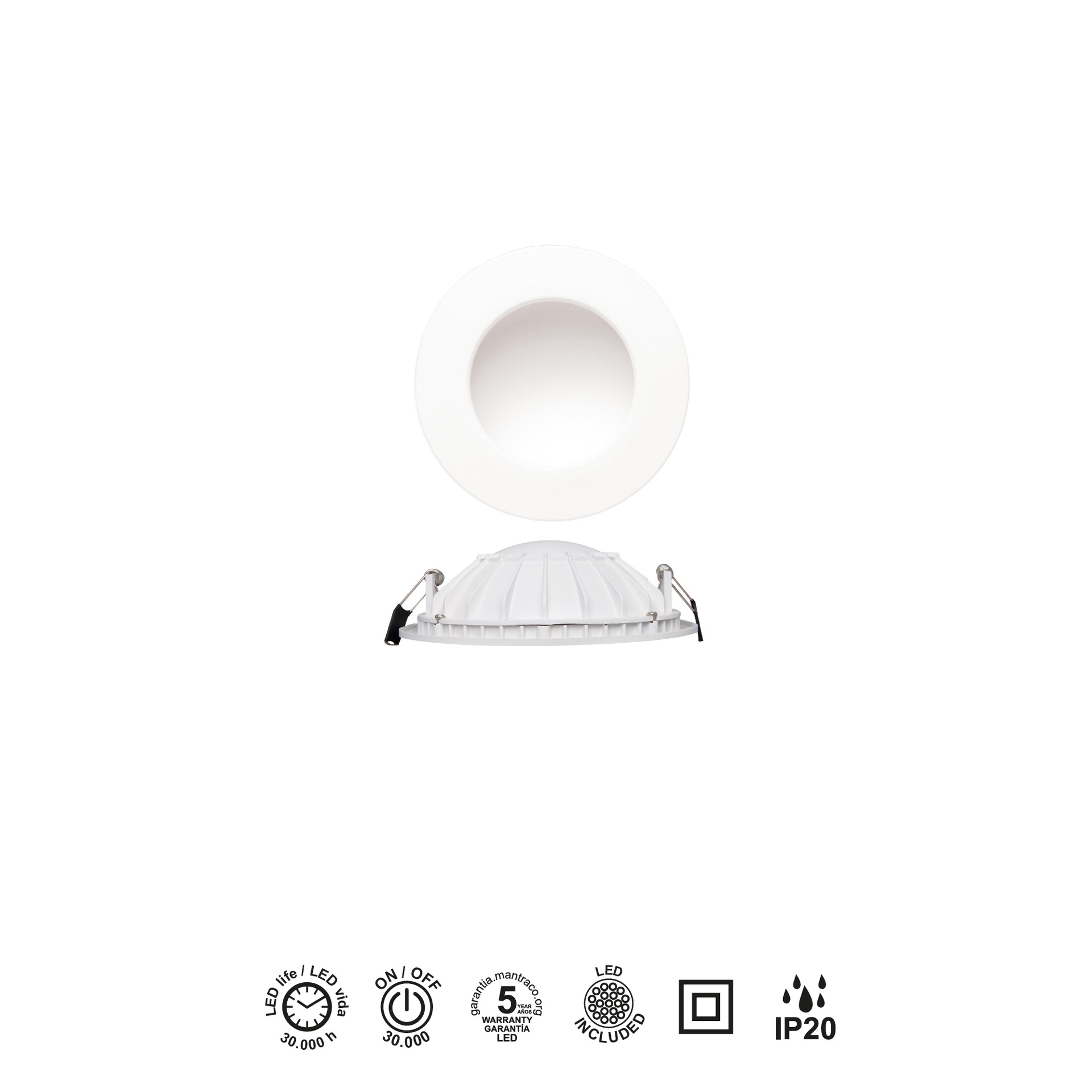 Cabrera · Luminaires encastrés · Blanc mat