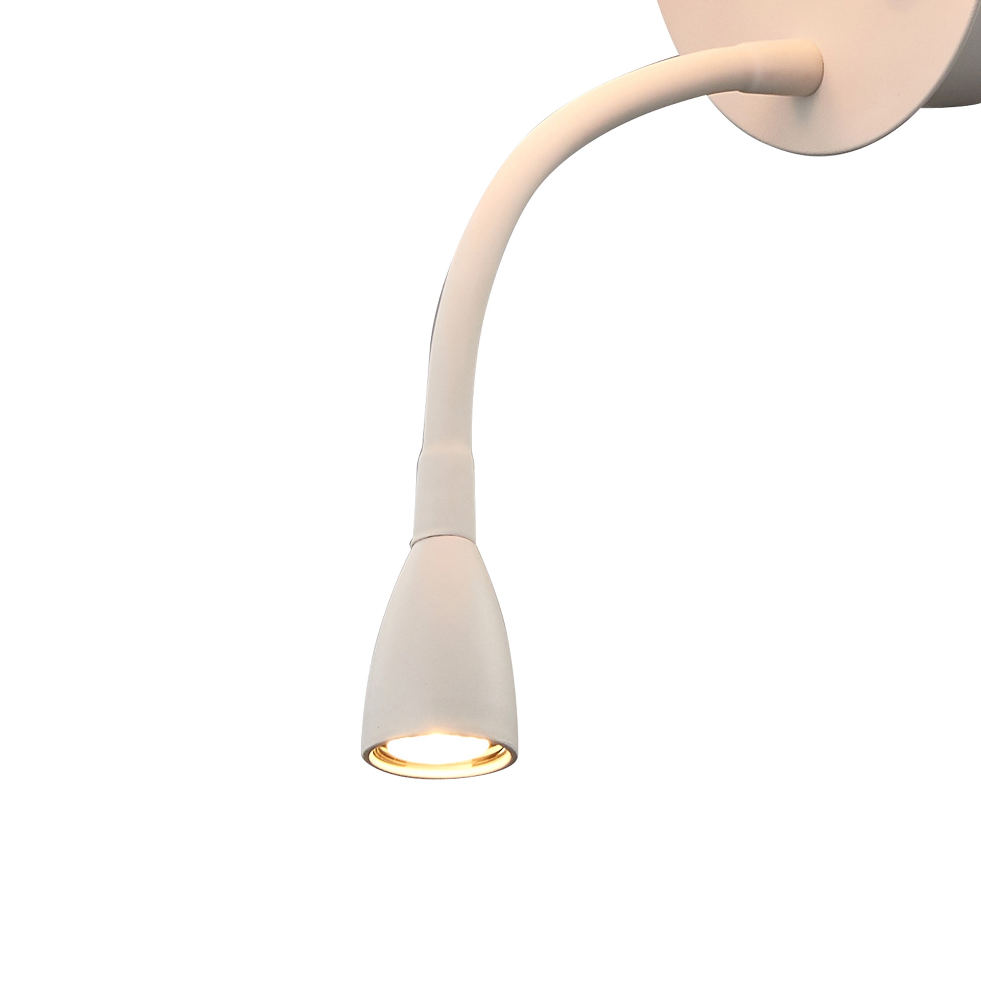 CAICOS * APPLIQUE BIANCO 1L E27+ LETTORE LED 3W 3000K + TYPE-C CHARGER