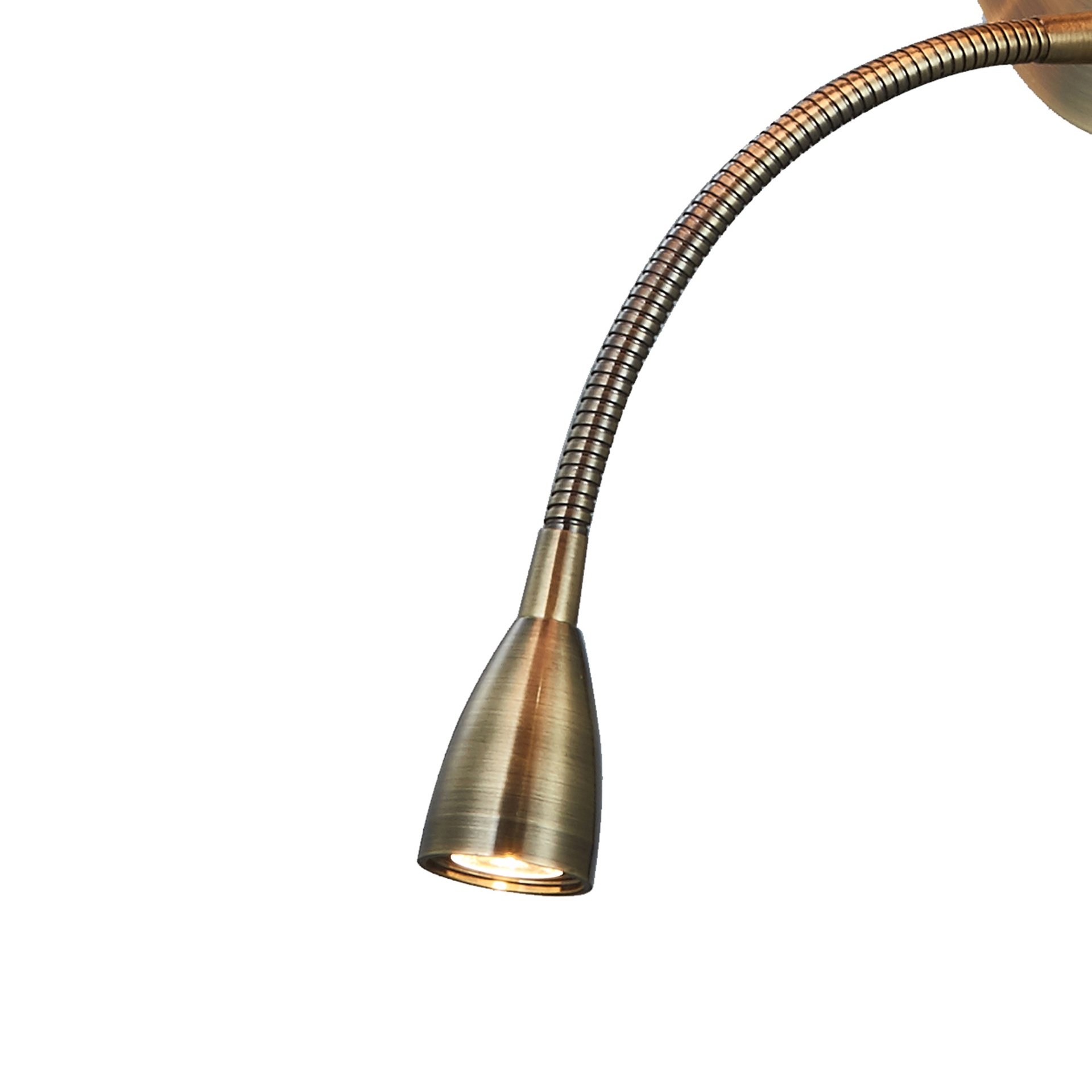 CAICOS * WALL LAMP ANTIQUE BRASS 1L E27+ LECTOR LED 3W 3000K + TYPE-C CHARGER