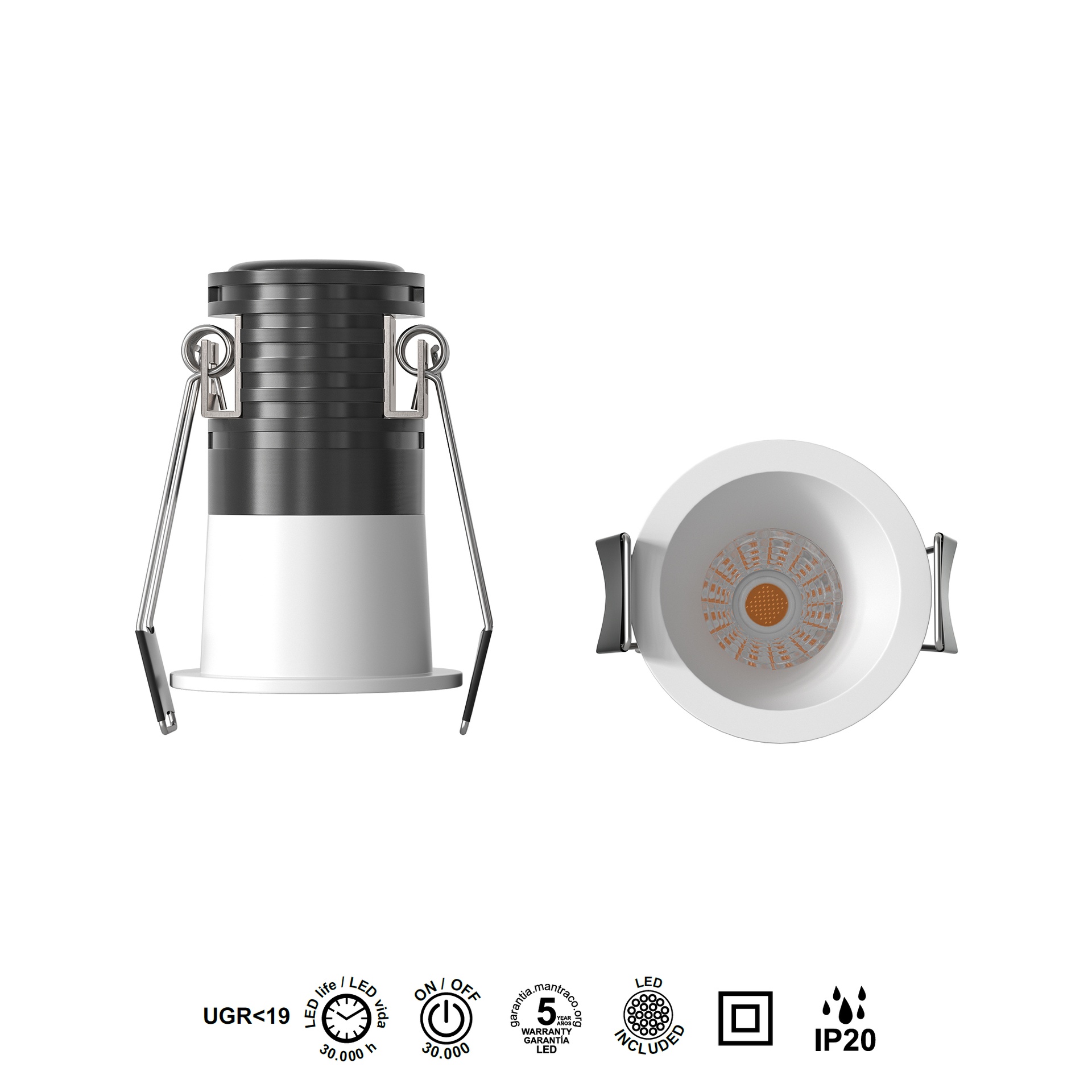 CANE * SPOT INCASSO LED 3W 4000K BIANCO
