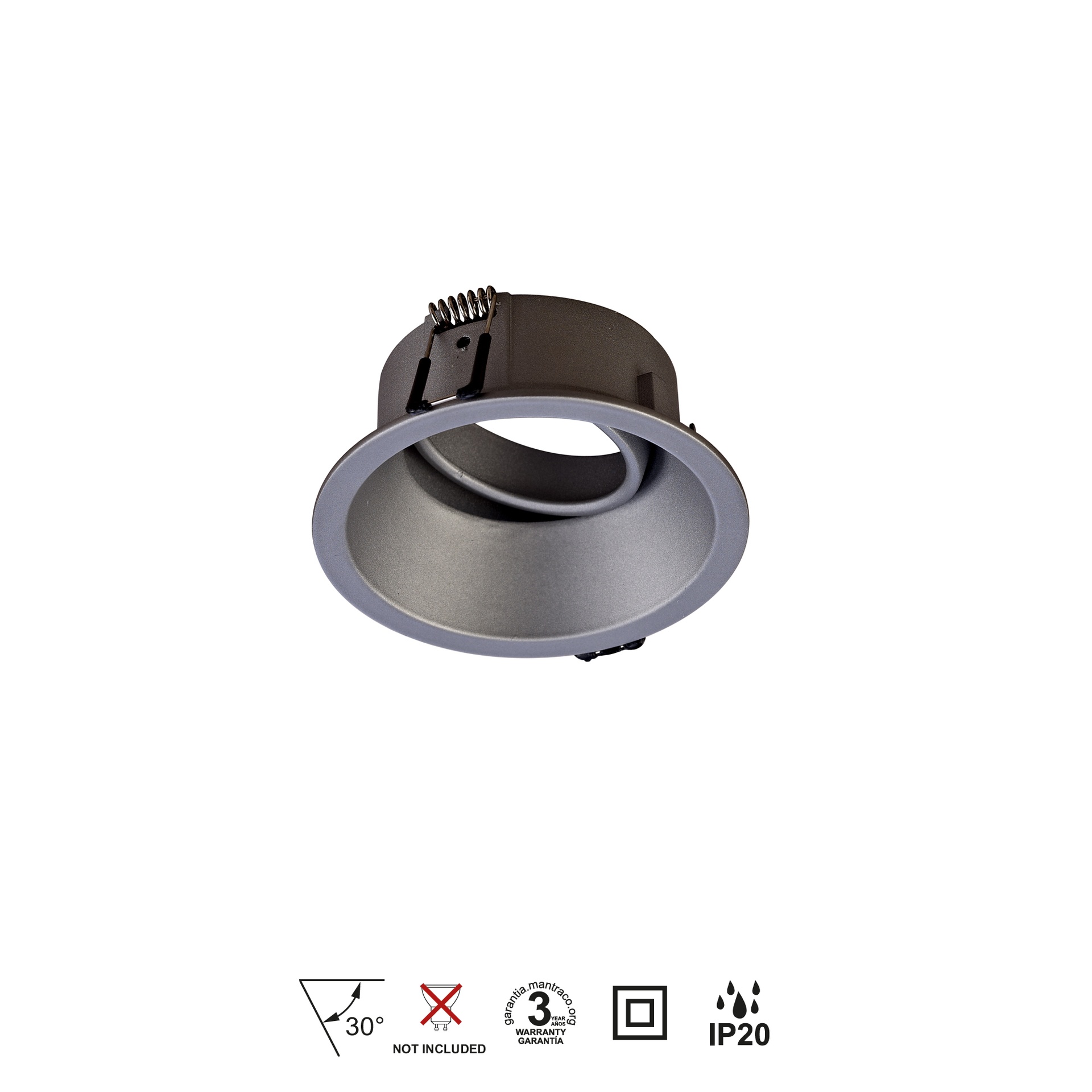 COMFORT GU10 * RECESSED (ROUND)  SILVER