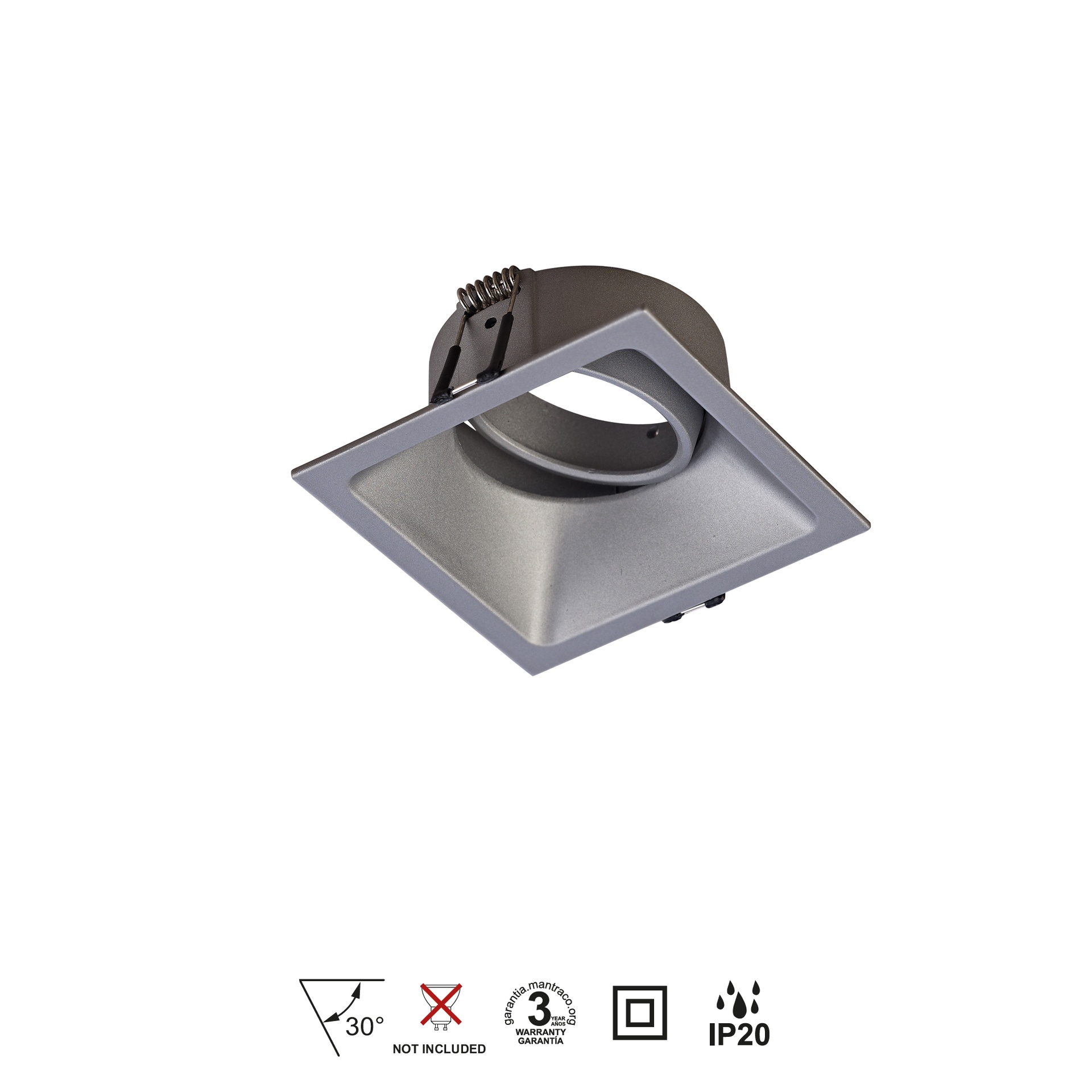 COMFORT GU10 * RECESSED (SQUARE)  SILVER