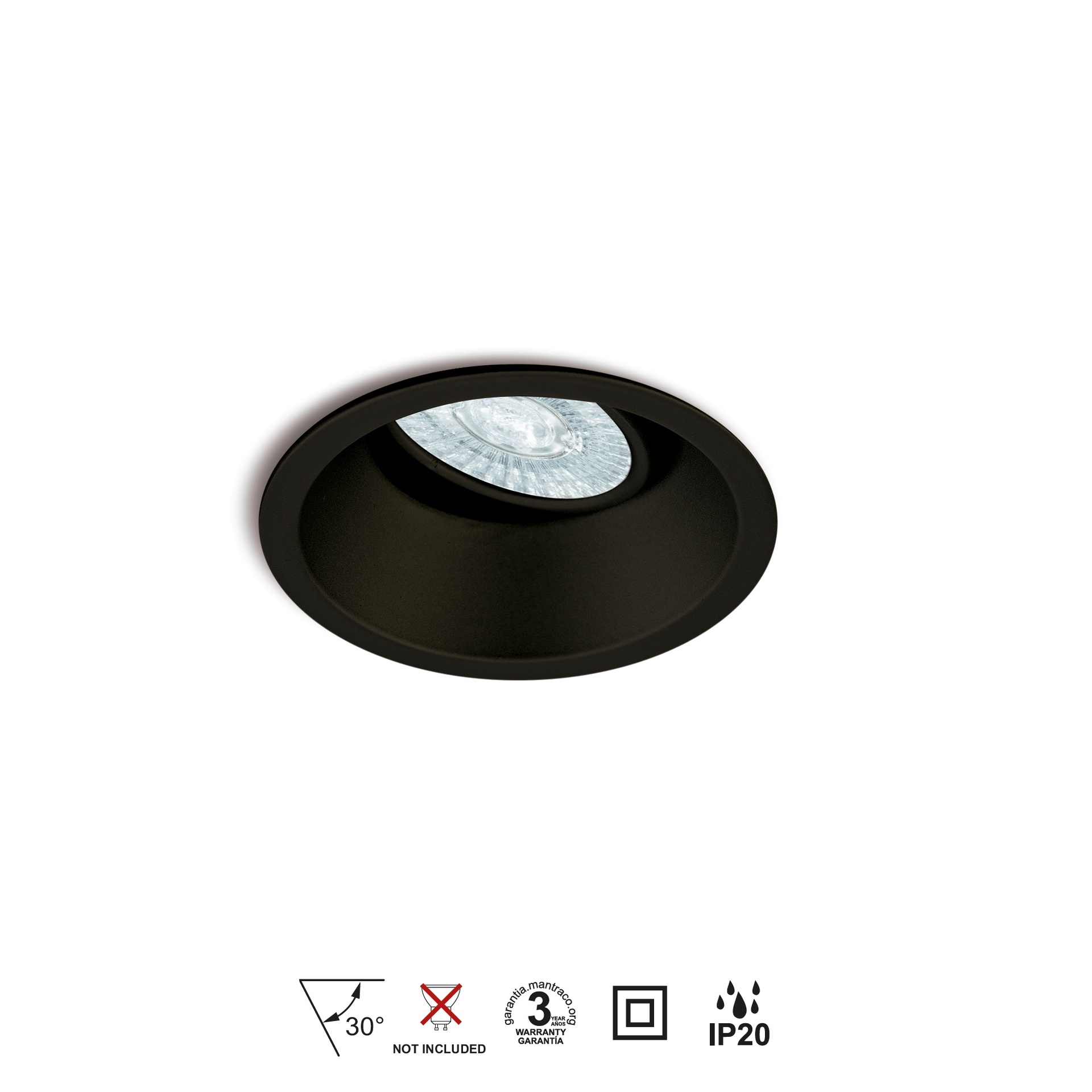 Comfort gu10 · Empotrables · Negro Mate