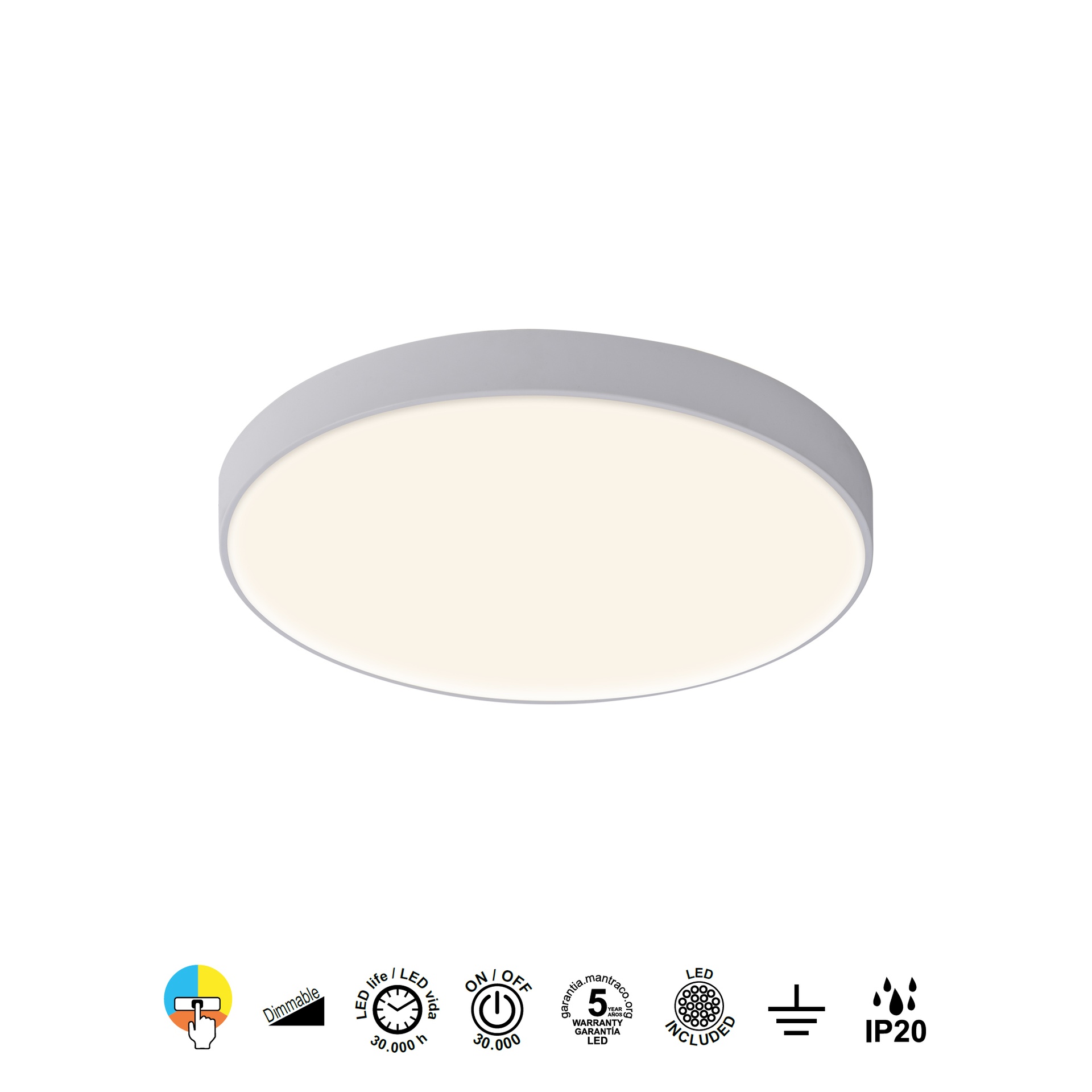 CUMBUCO II * LED CEILING 40W WHITE CCT