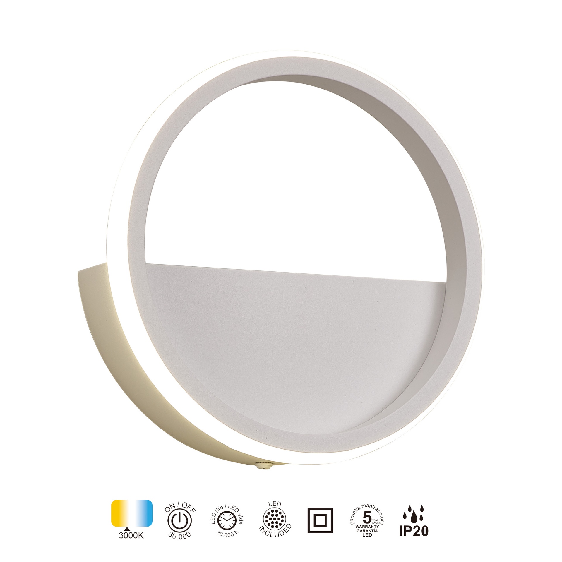 KITESURF WHITE * WALL LAMP (LARGE) 