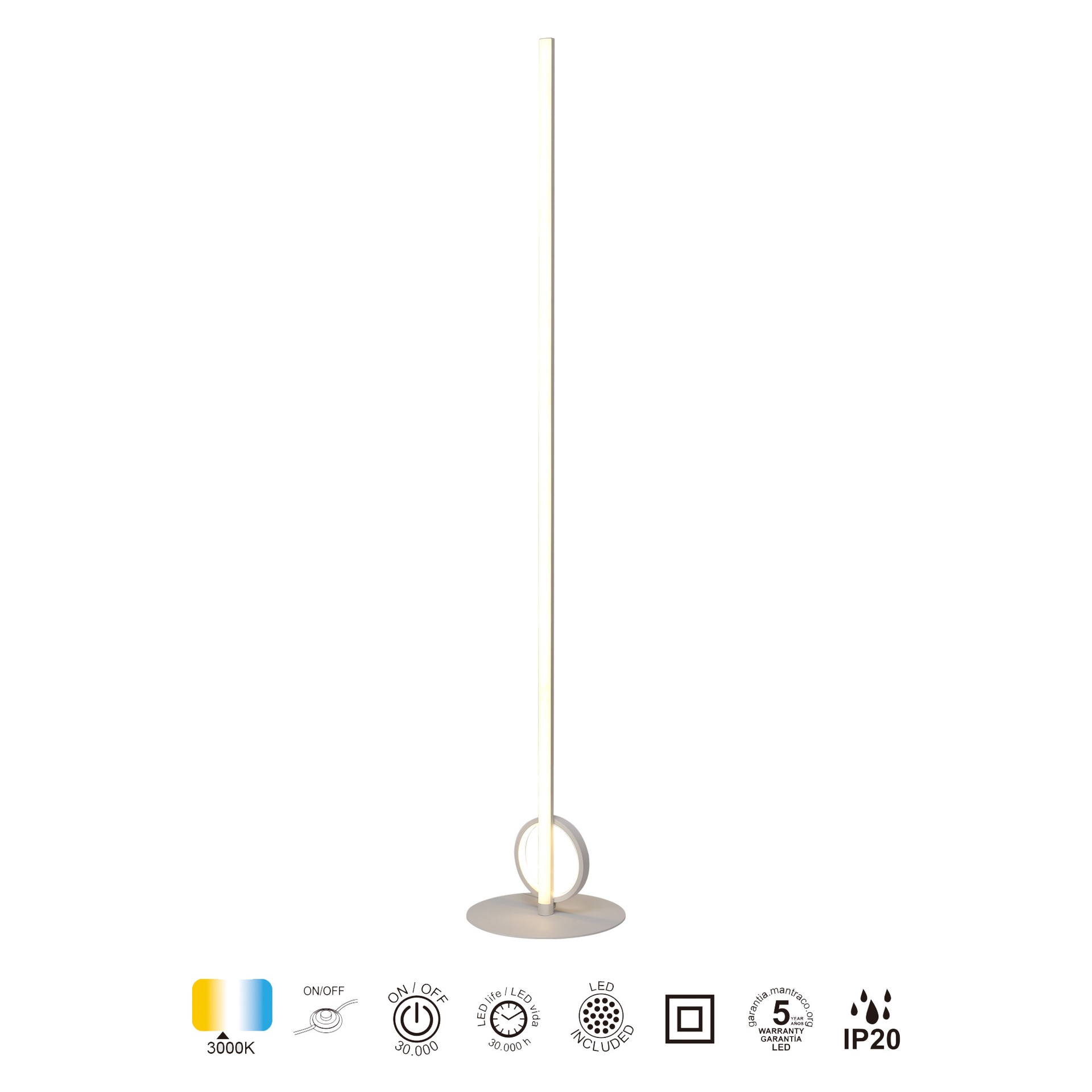 KITESURF WHITE * FLOOR LAMP 24W