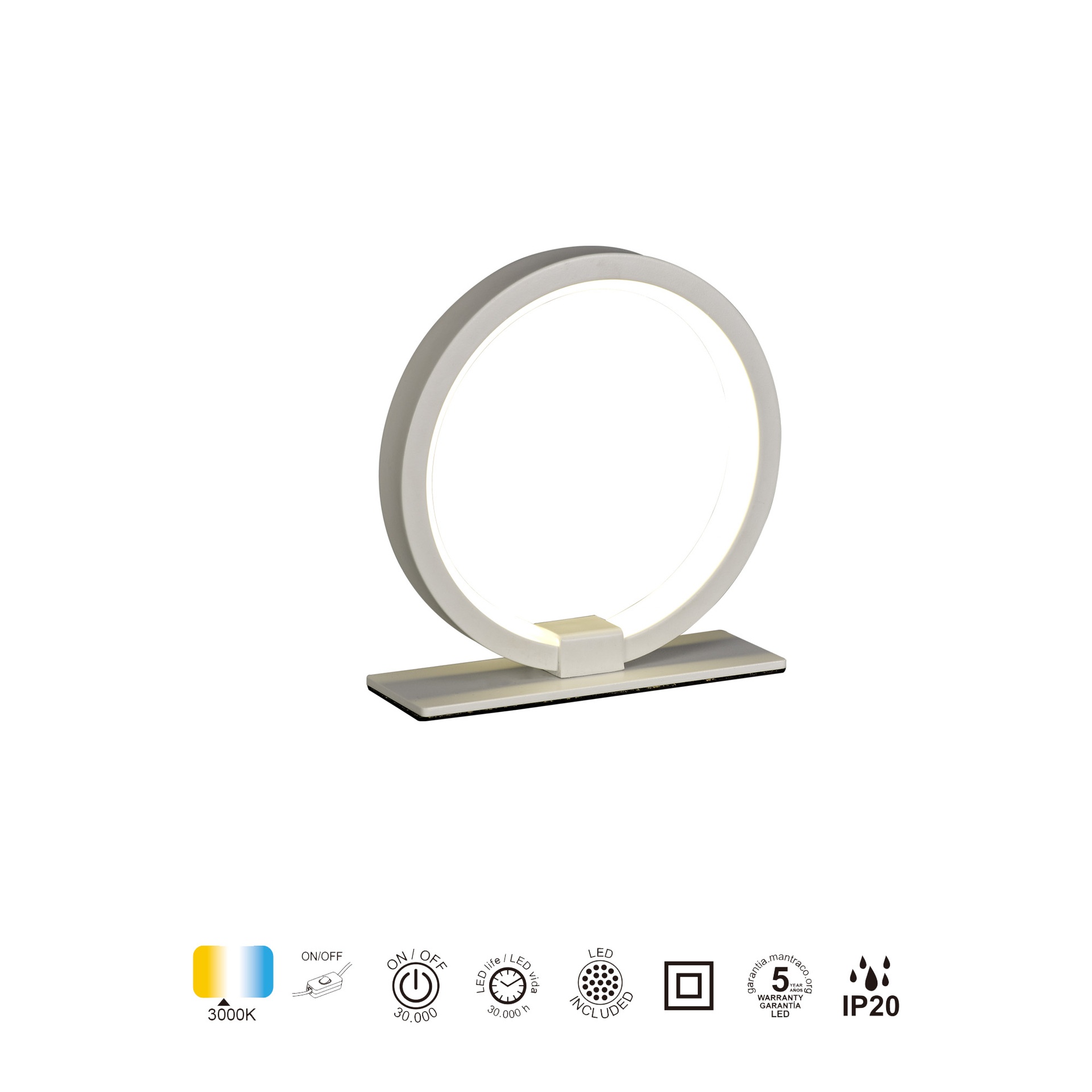 KITESURF WHITE * TABLE LAMP 8W