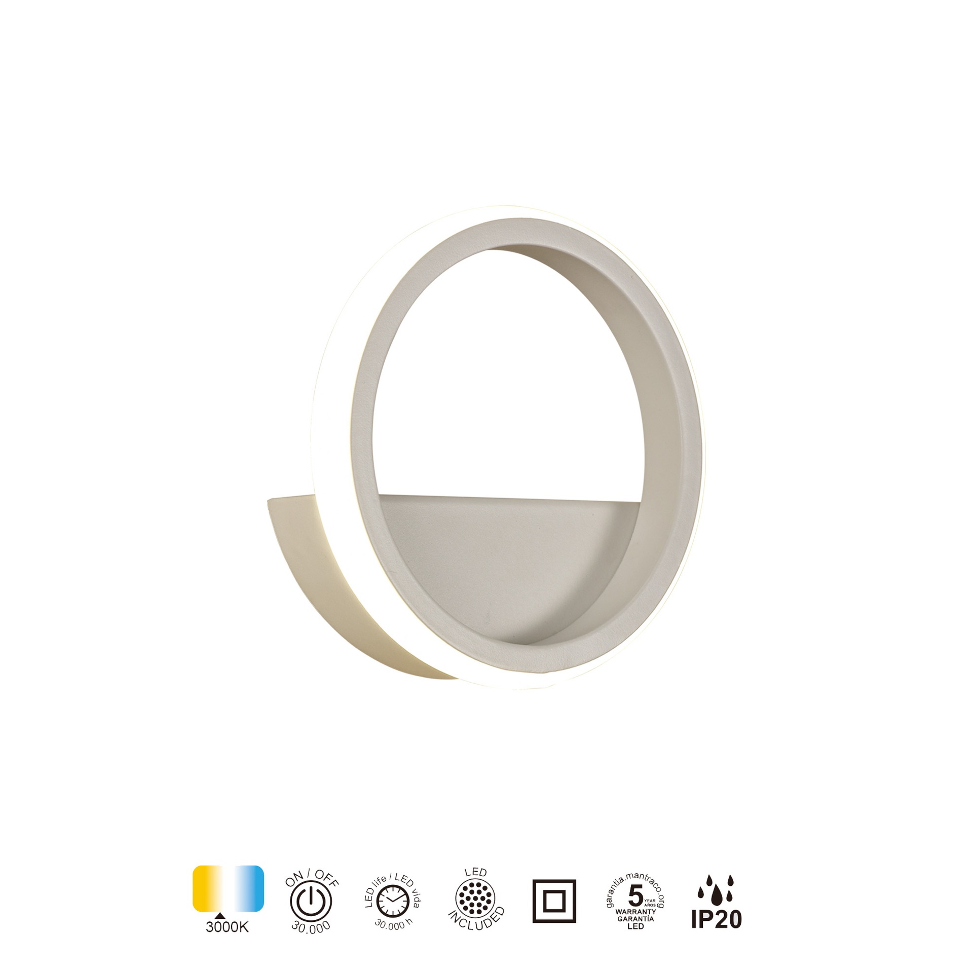 Kitesurf · Luminarias de pared · Blanco