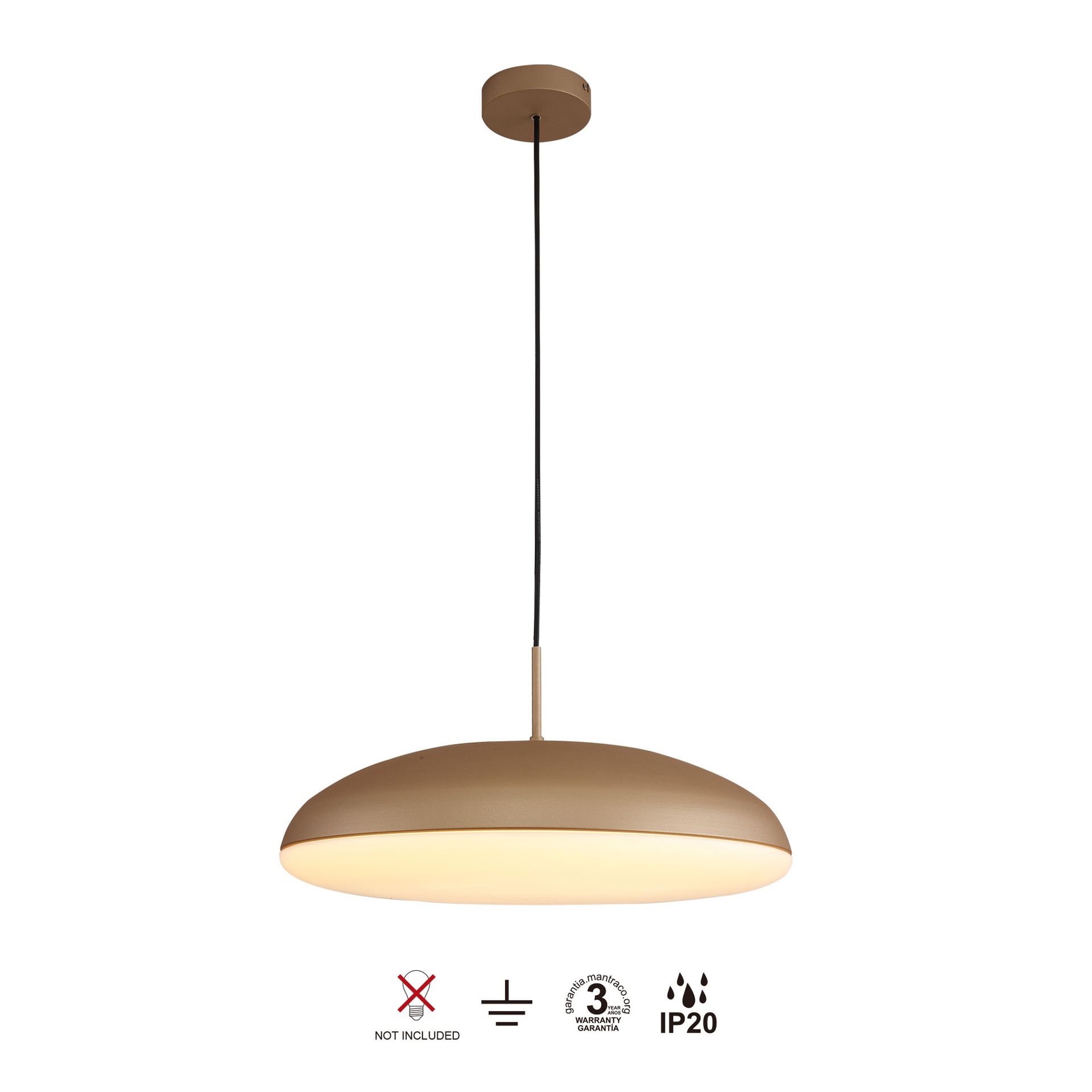 KAZZ * PENDANT (LARGE)  LED GOLD