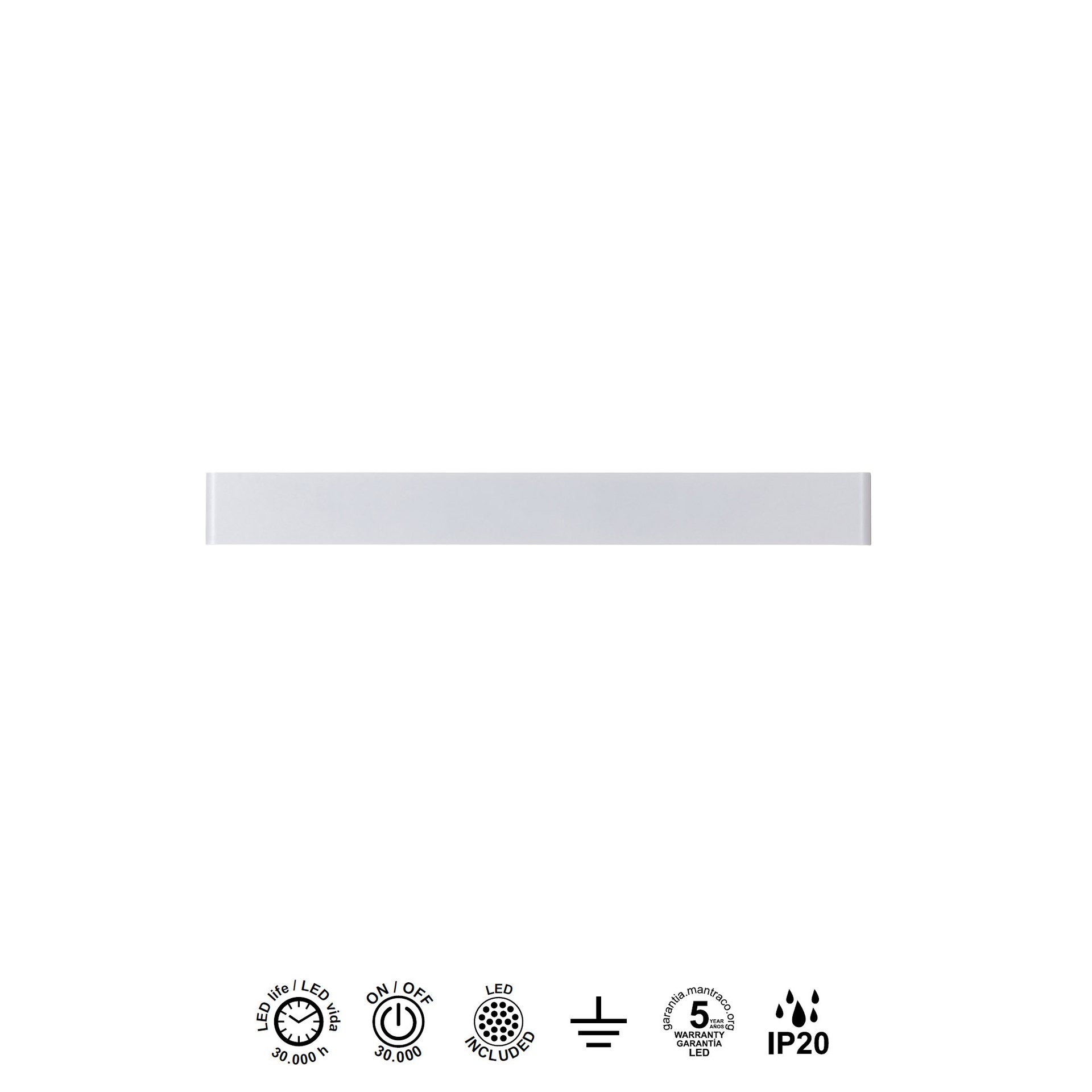 EGEO * APPLIQUE LED 20W 4000K BIANCO