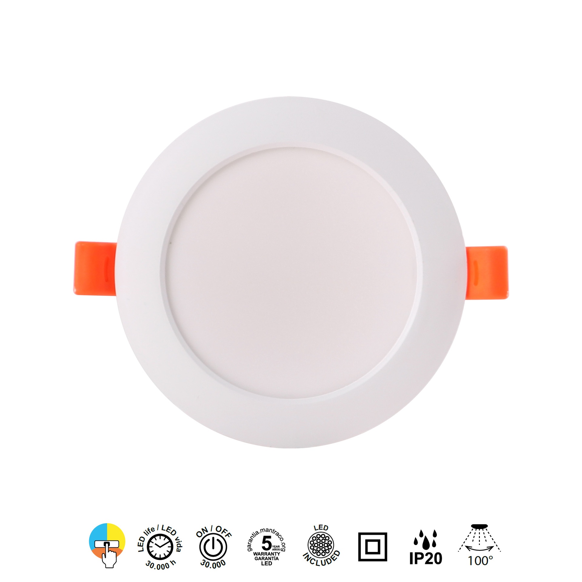 EILAT * SPOT RECESSED LED CCT 6W WHITE