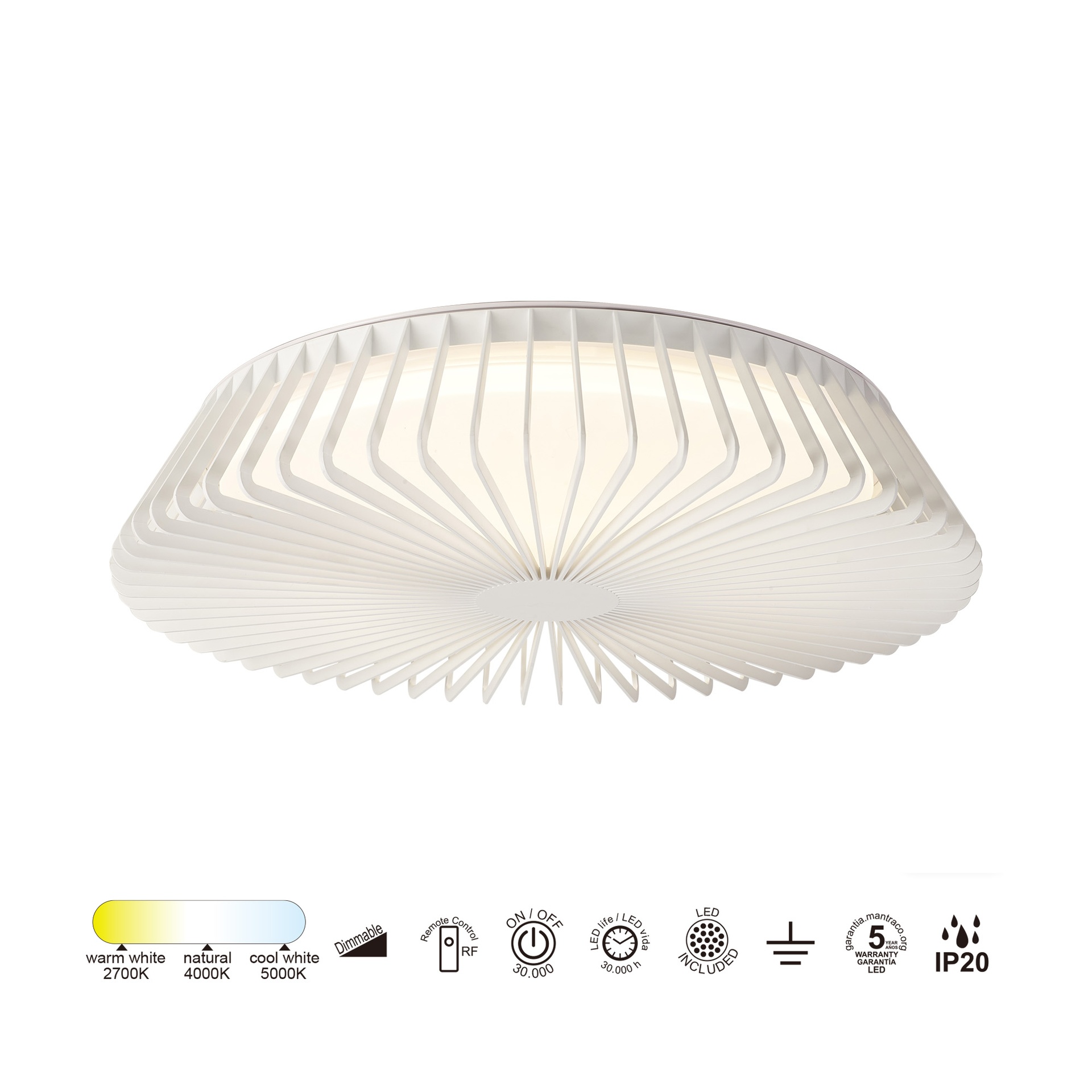HIMALAYA CEILING * LED CEILING 63 CM WHITE