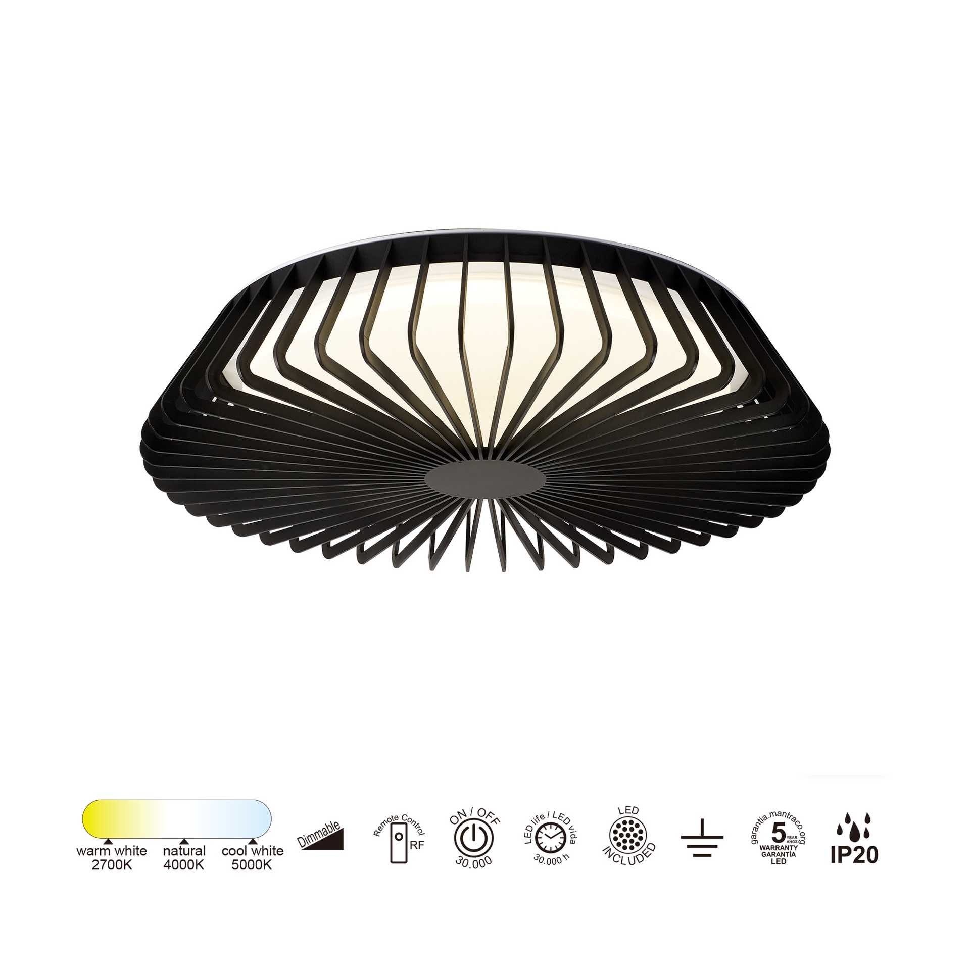 Himalaya plafon · Ceiling lights · Black