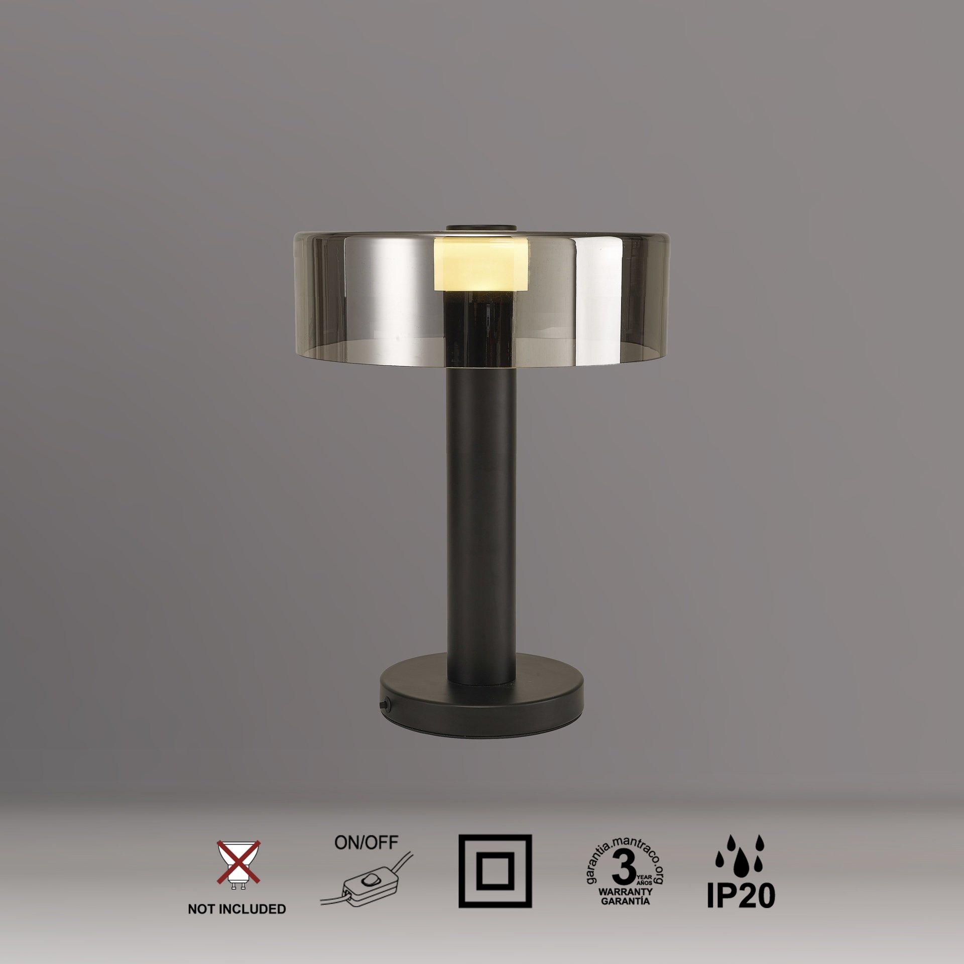 GIN * LED TABLE LAMP (LARGE)  - BLACK
