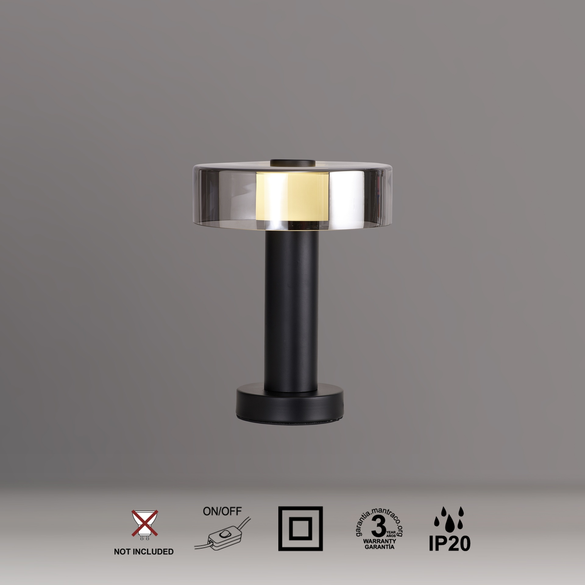 GIN * DA TAVOLO LED PICCOLO - NERO