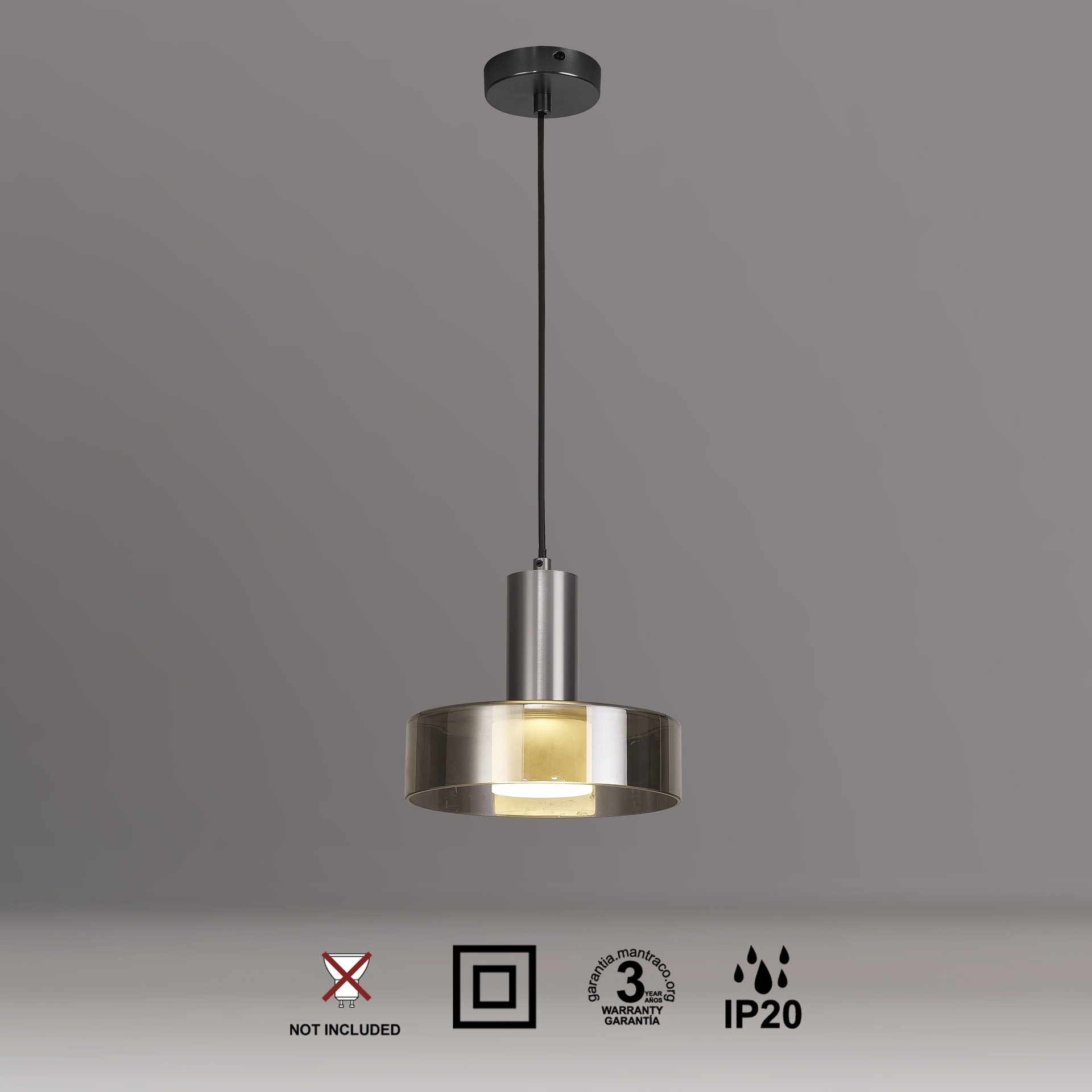 GIN * SOSPESO LED GRANDE - ROSA + NERO