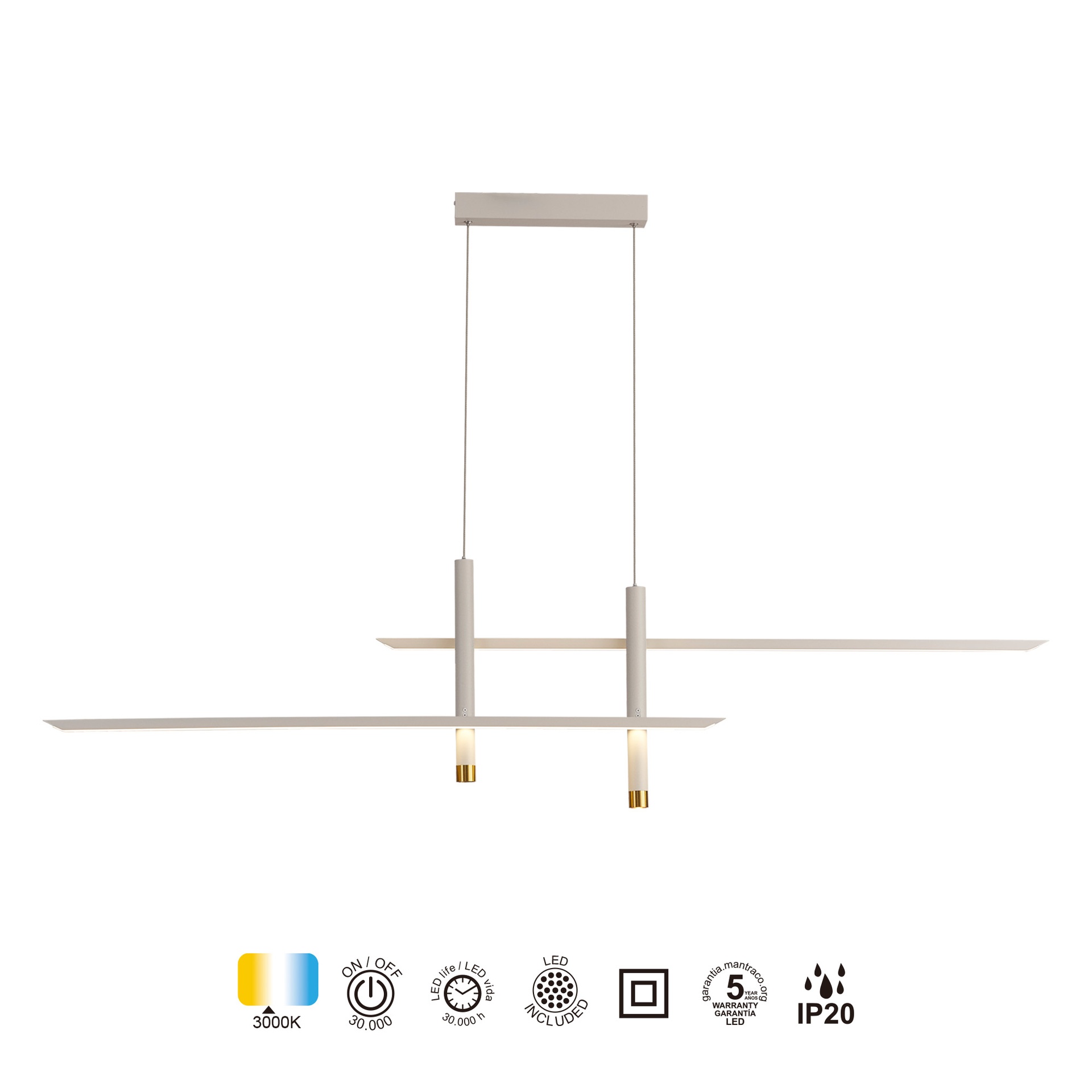 ESPARTA * LAMPADA LED 50W - 3000K - BIANCO