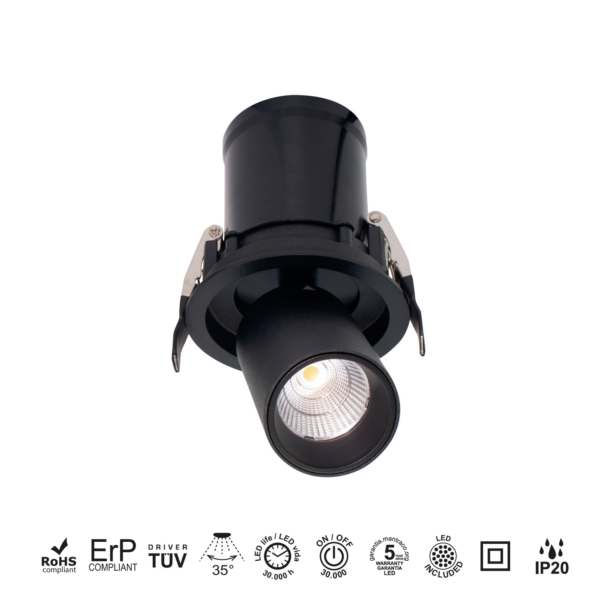 Garda · Recessed lights · Black
