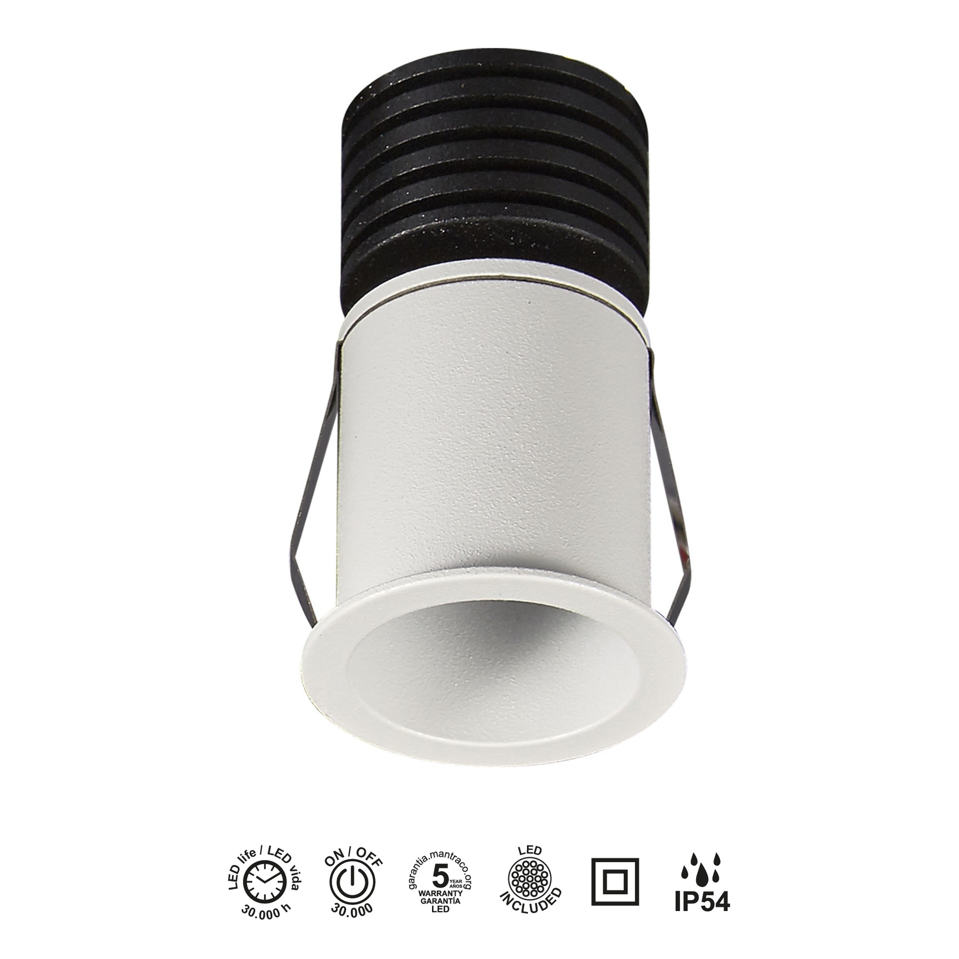 GUINCHO * MINI INCASSATO LED 3W  4000K BIANCO