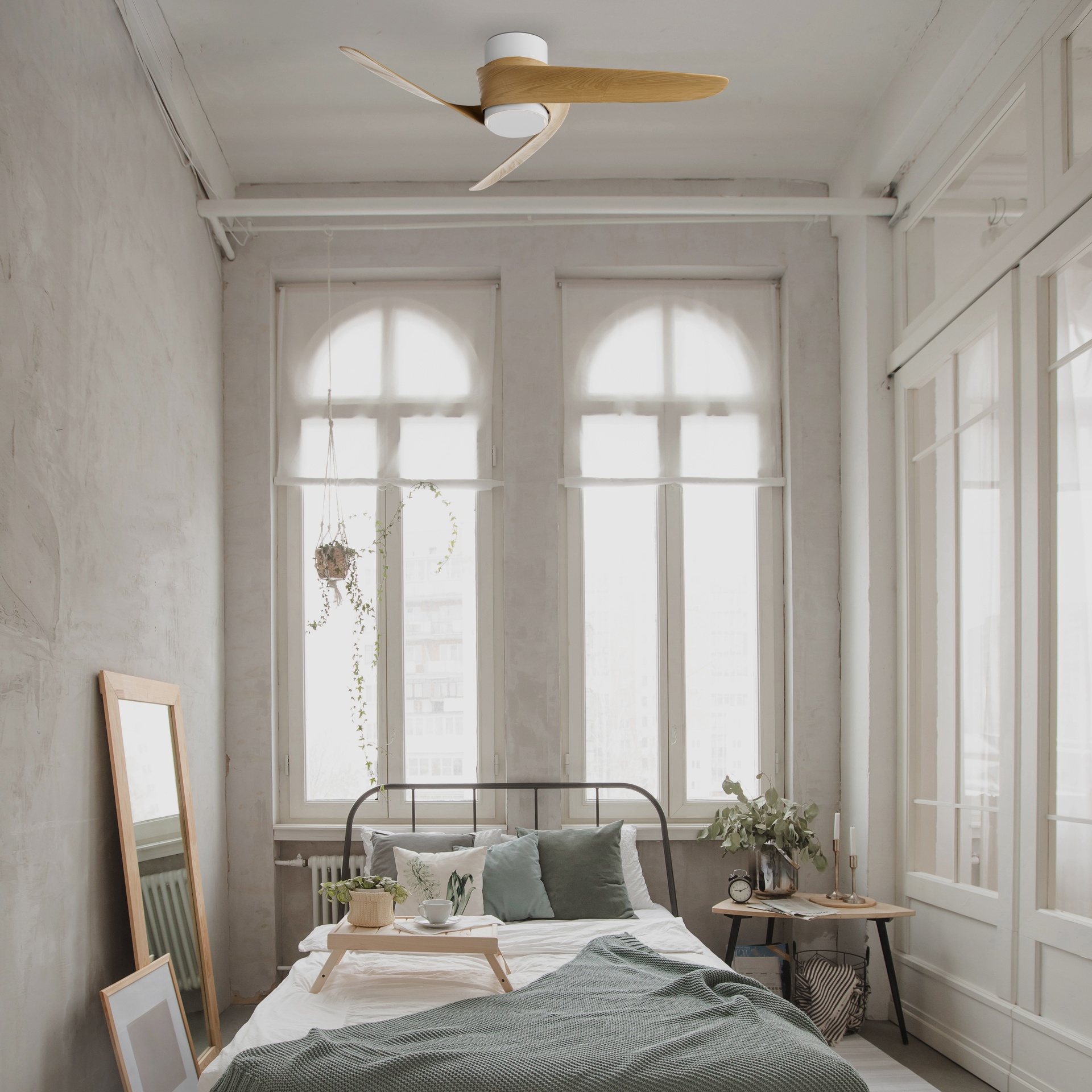 Groenland XS · Ventilador de aspas con luz · Madera