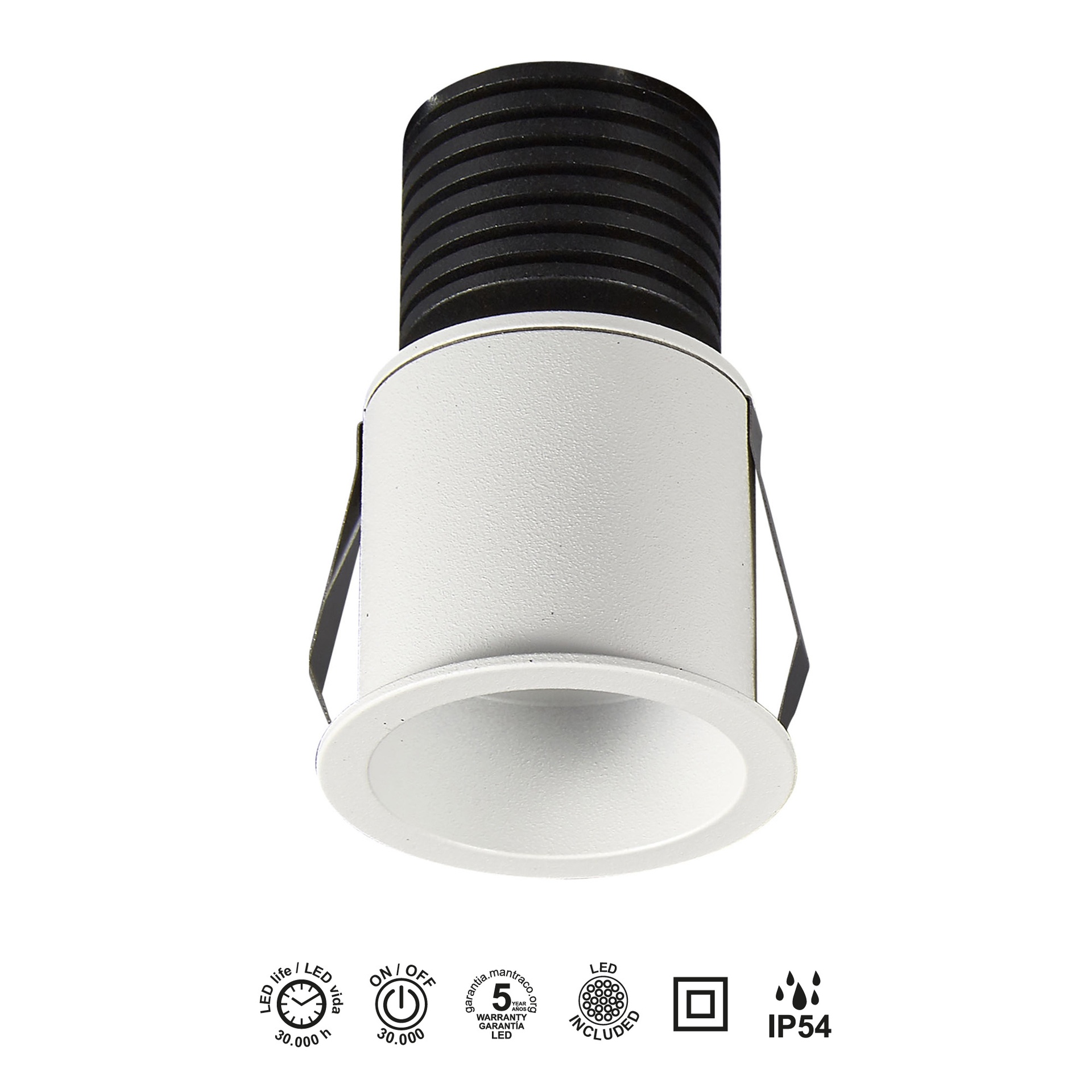 GUINCHO * MINI INCASSATO LED 5W  2700K BIANCO