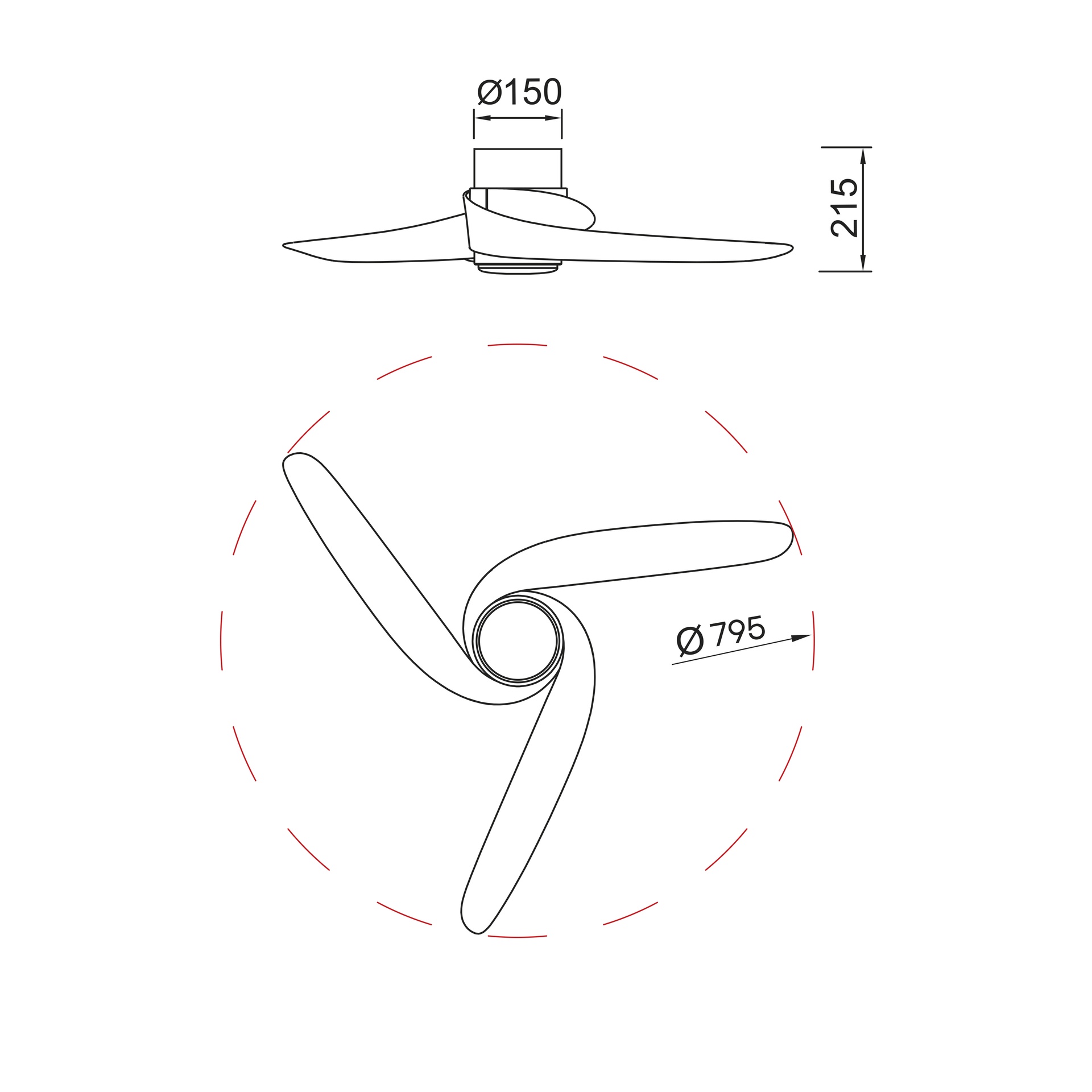 Groenland XS · Ventilador de aspas con luz · Madera
