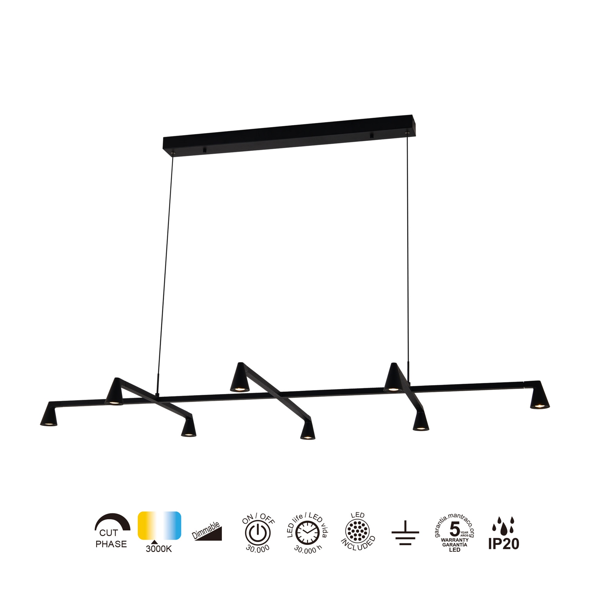 África · Luminaires de plafond · Noir