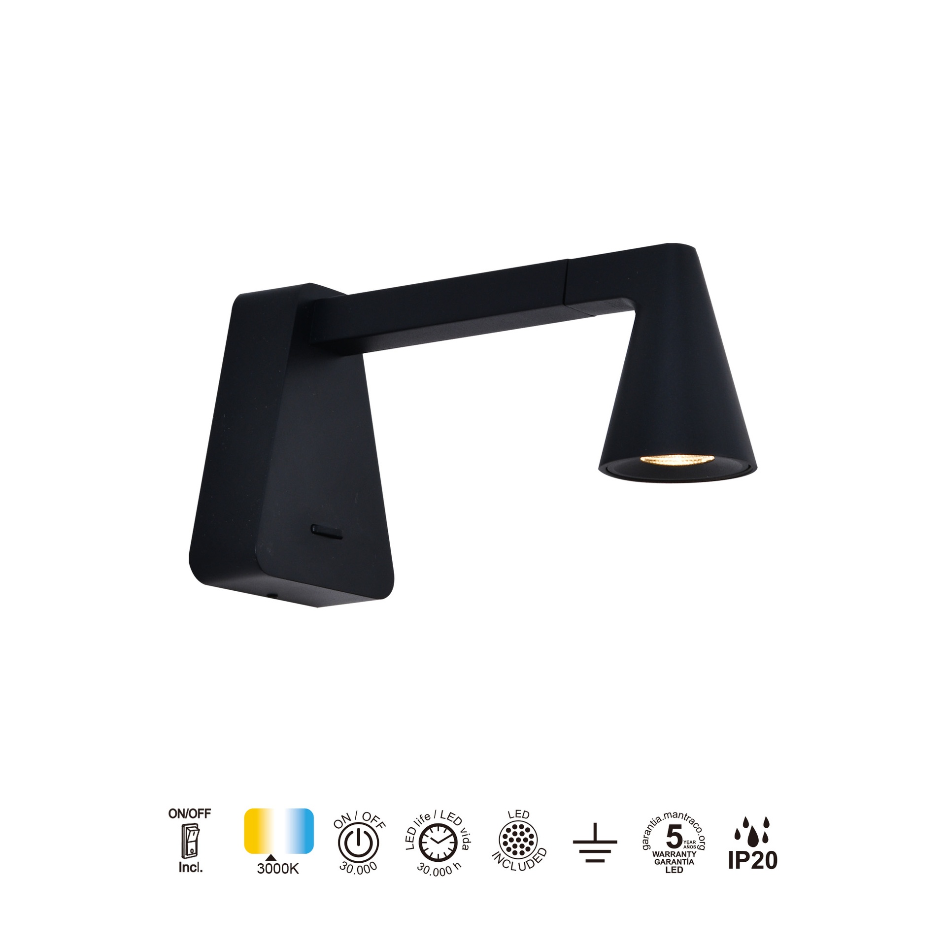 África · Lampade da parete · Nero