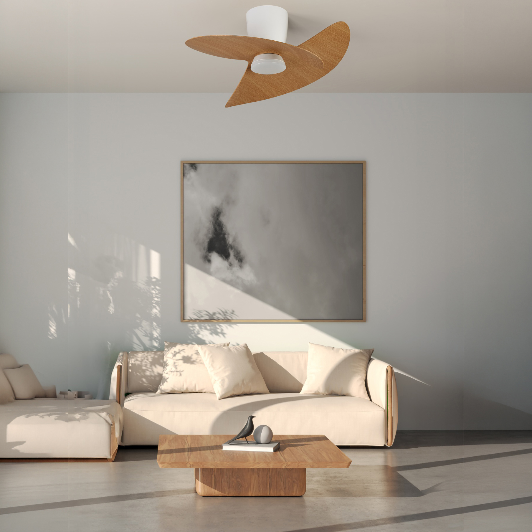 ONA * CEILING FAN  - WHITE-WOOD