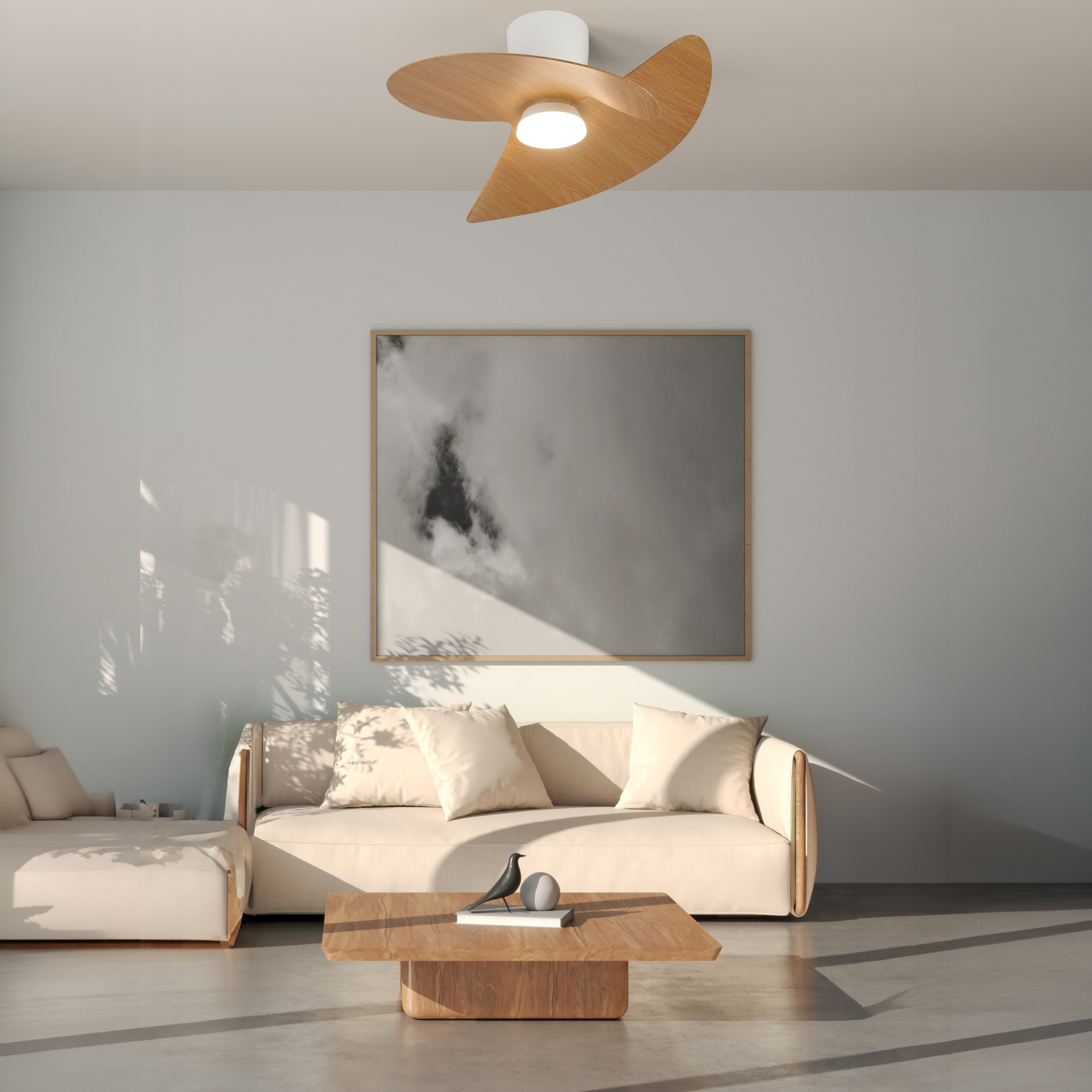 ONA * CEILING FAN  - WHITE-WOOD