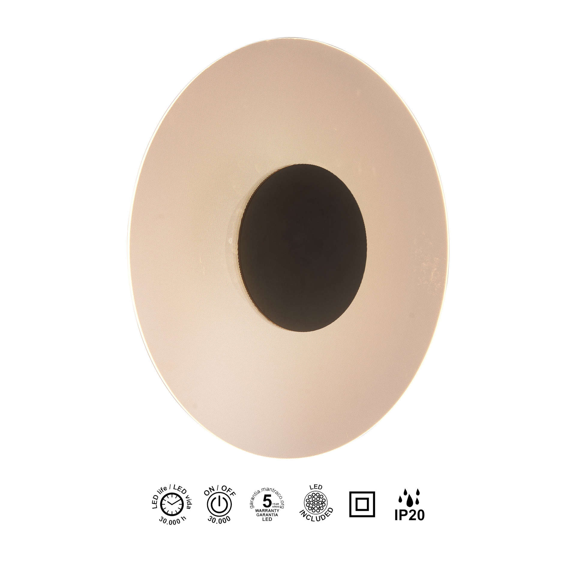 VENUS * WALL LAMP 18W 3000K BLACK
