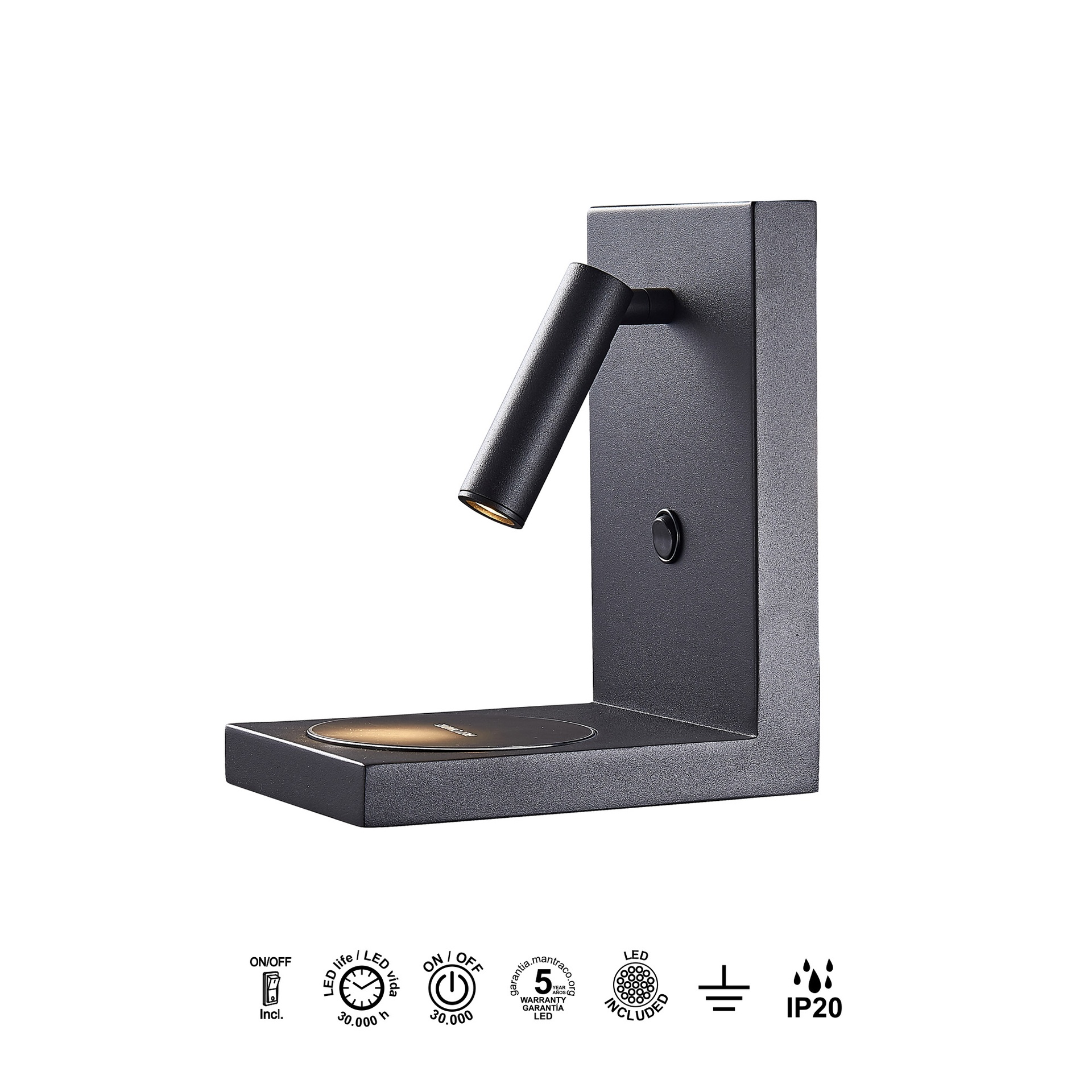 Zanzibar · Luminarias de pared · Negro Arena