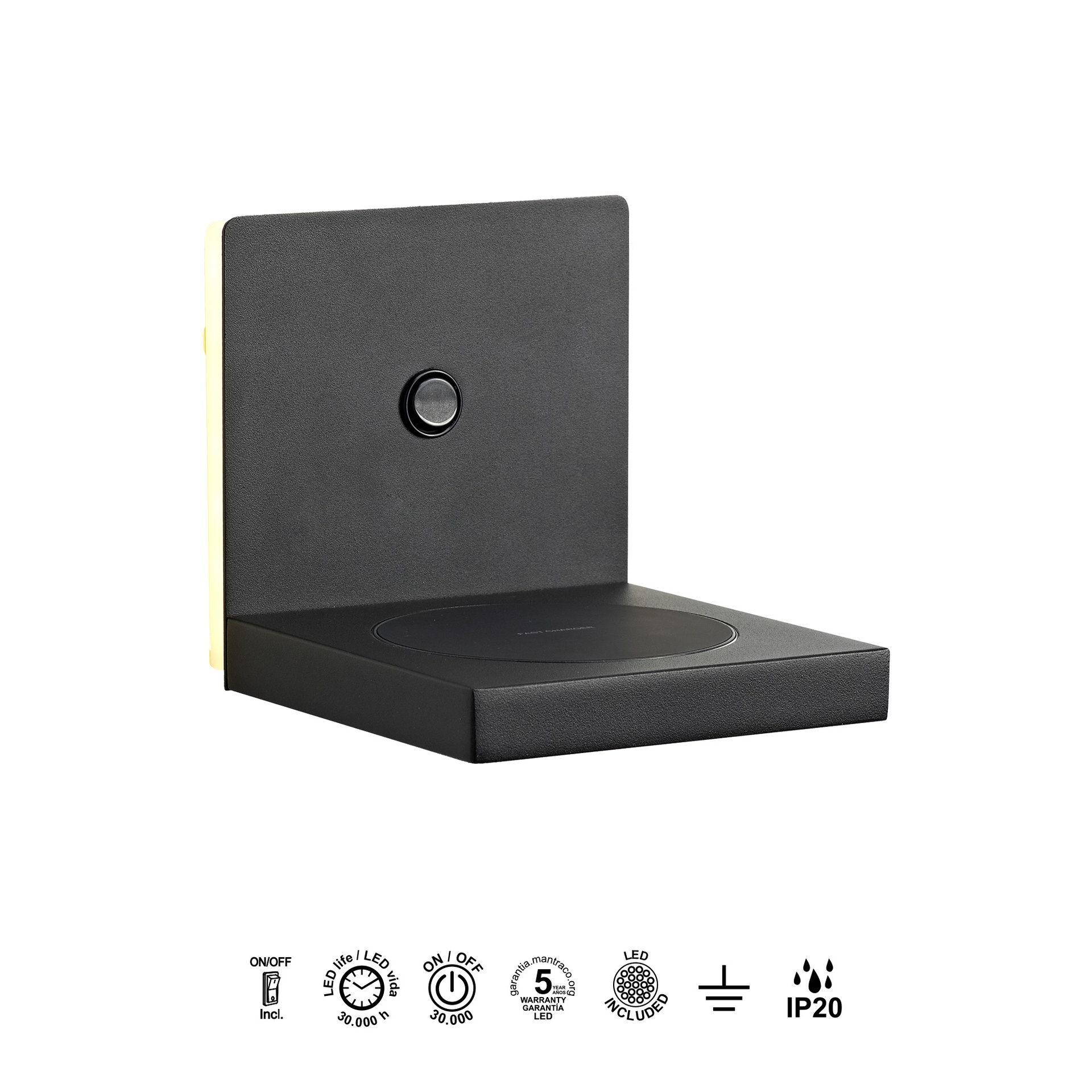 Zanzibar · Luminarias de pared · Negro Arena