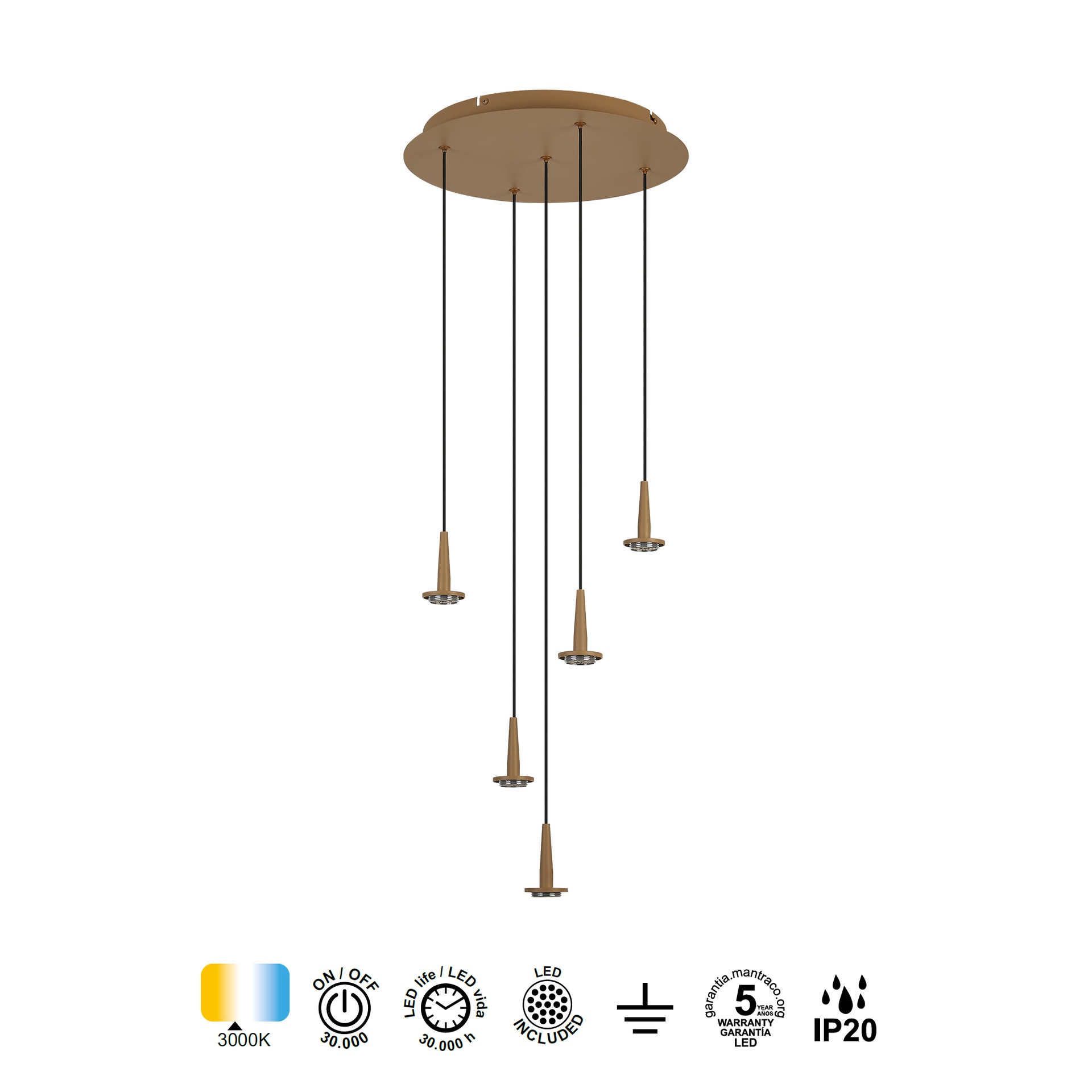 Andromeda · Luminaires de plafond · Or