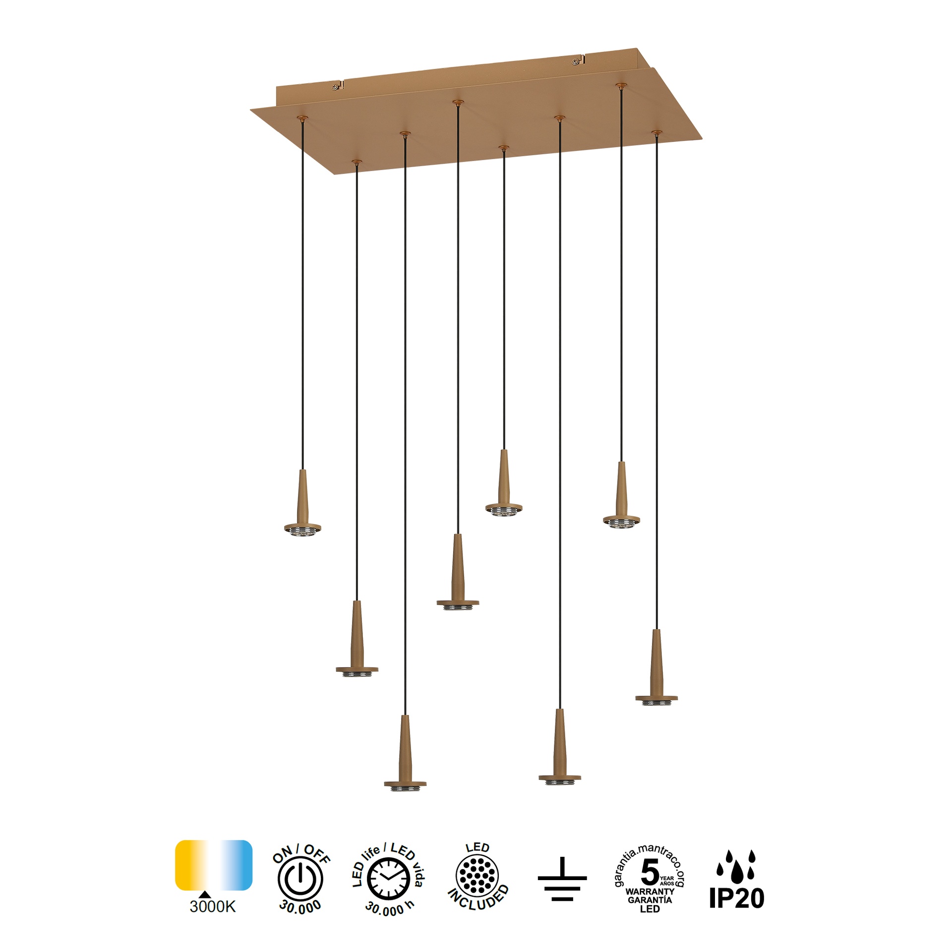 Andromeda · Luminaires de plafond · Or