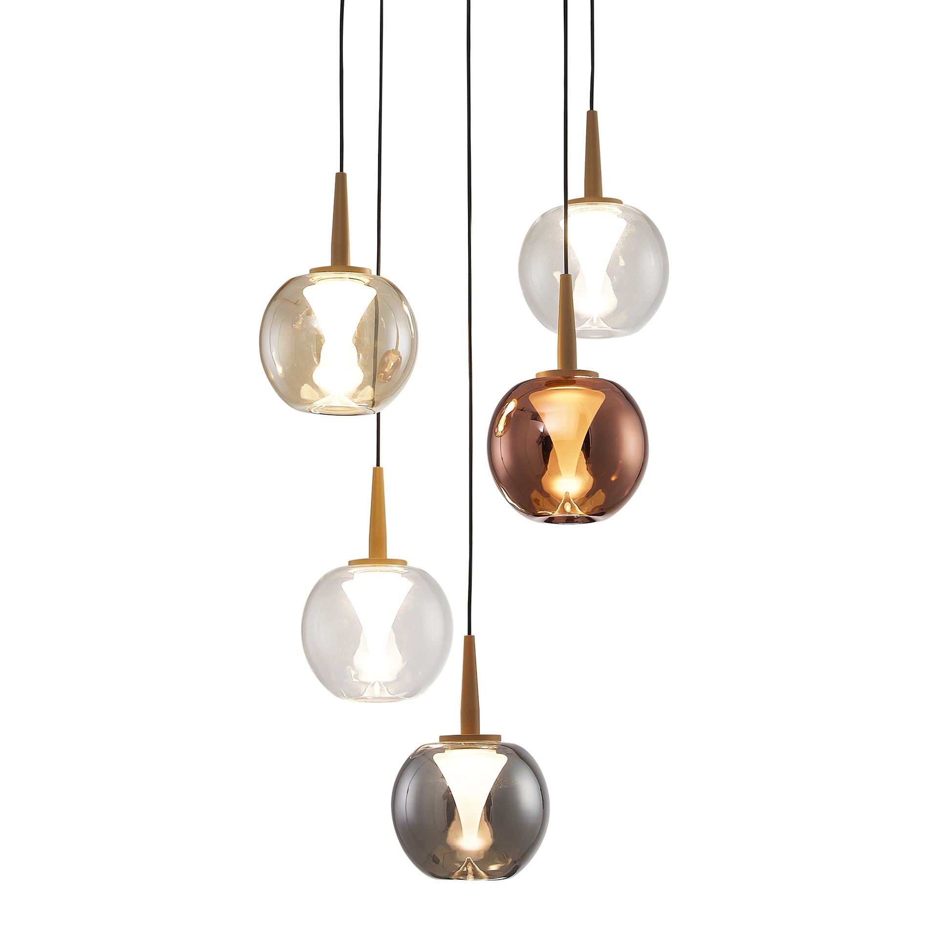 ANDROMEDA * PENDANT 5L- BASE (ROUND)  GOLD - 8941(X2) +8938+8939+8940